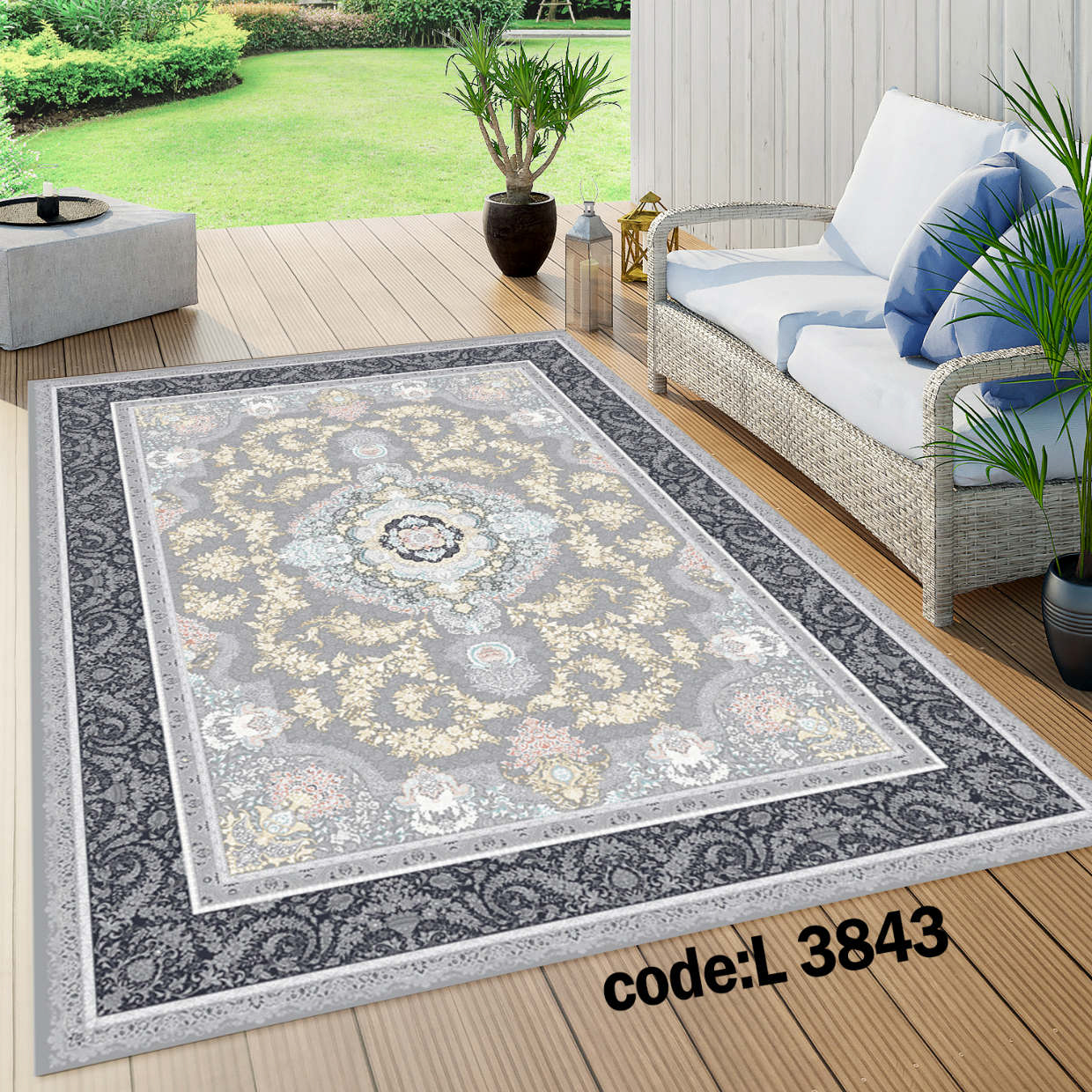روفرشی کشدار (کاور فرش) و فرشینه و پادری کالای خواب متین کد L 3843