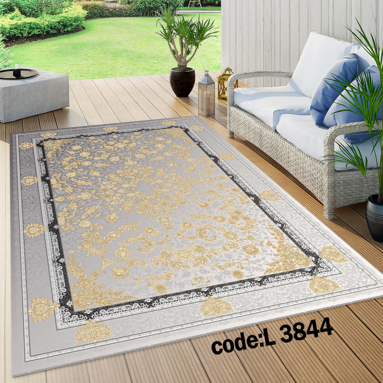 روفرشی کشدار (کاور فرش) و فرشینه و پادری کالای خواب متین کد L 3844