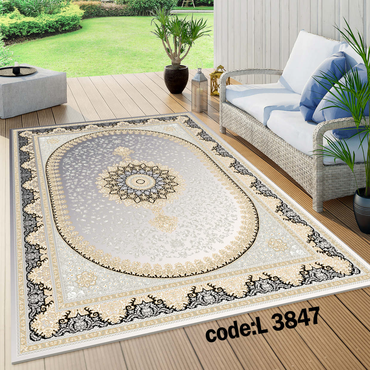 روفرشی کشدار (کاور فرش) و فرشینه و پادری کالای خواب متین کد L 3847