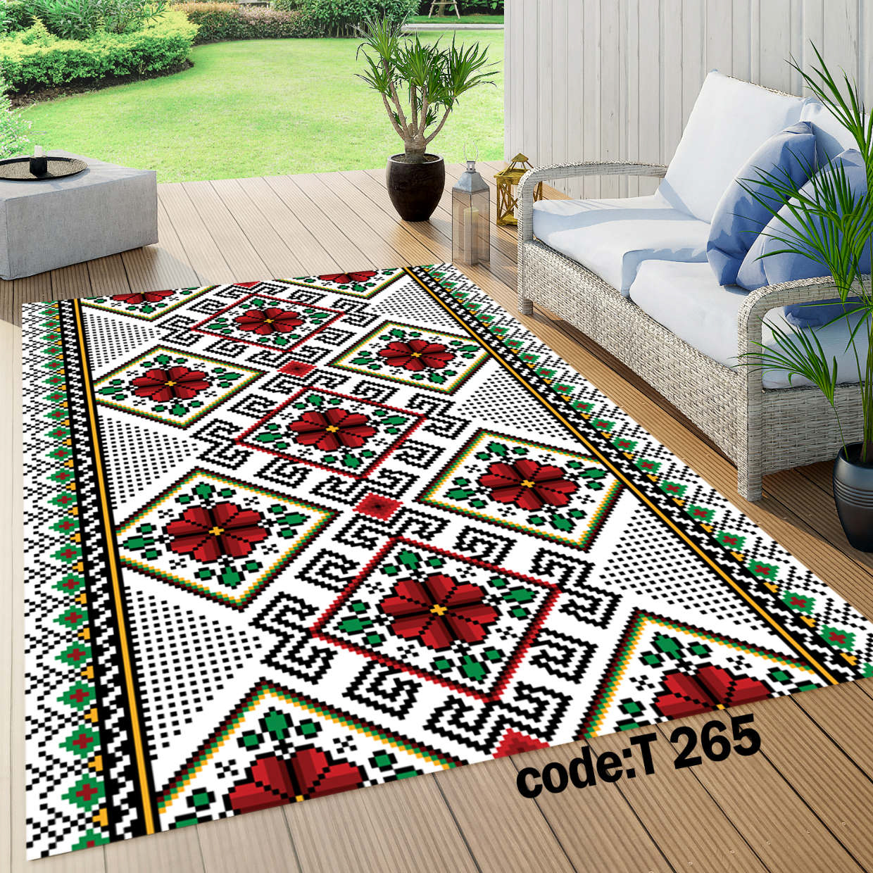 روفرشی کشدار (کاور فرش) و فرشینه و پادری کالای خواب متین کد T 265
