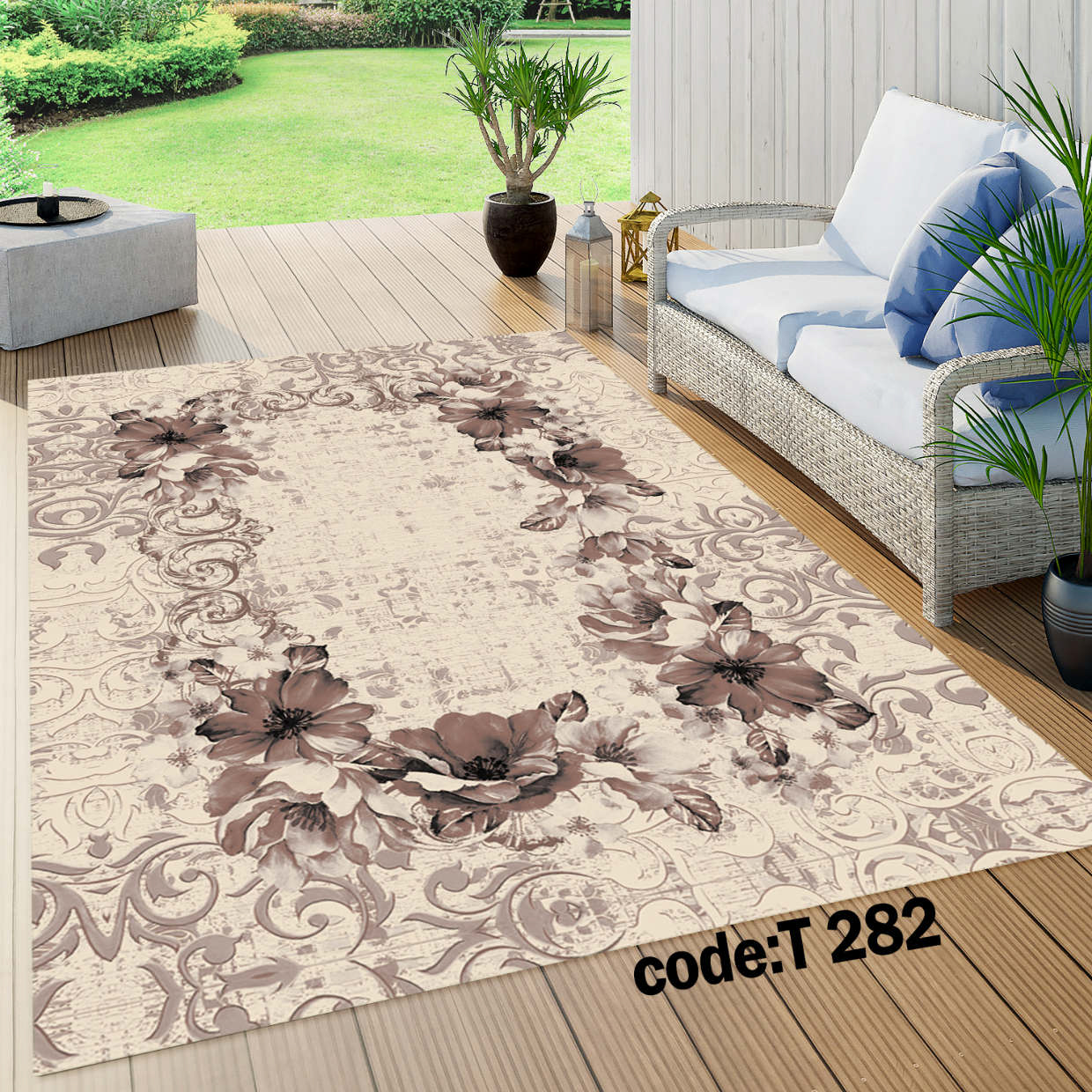 روفرشی کشدار (کاور فرش) و فرشینه و پادری کالای خواب متین کد T 282