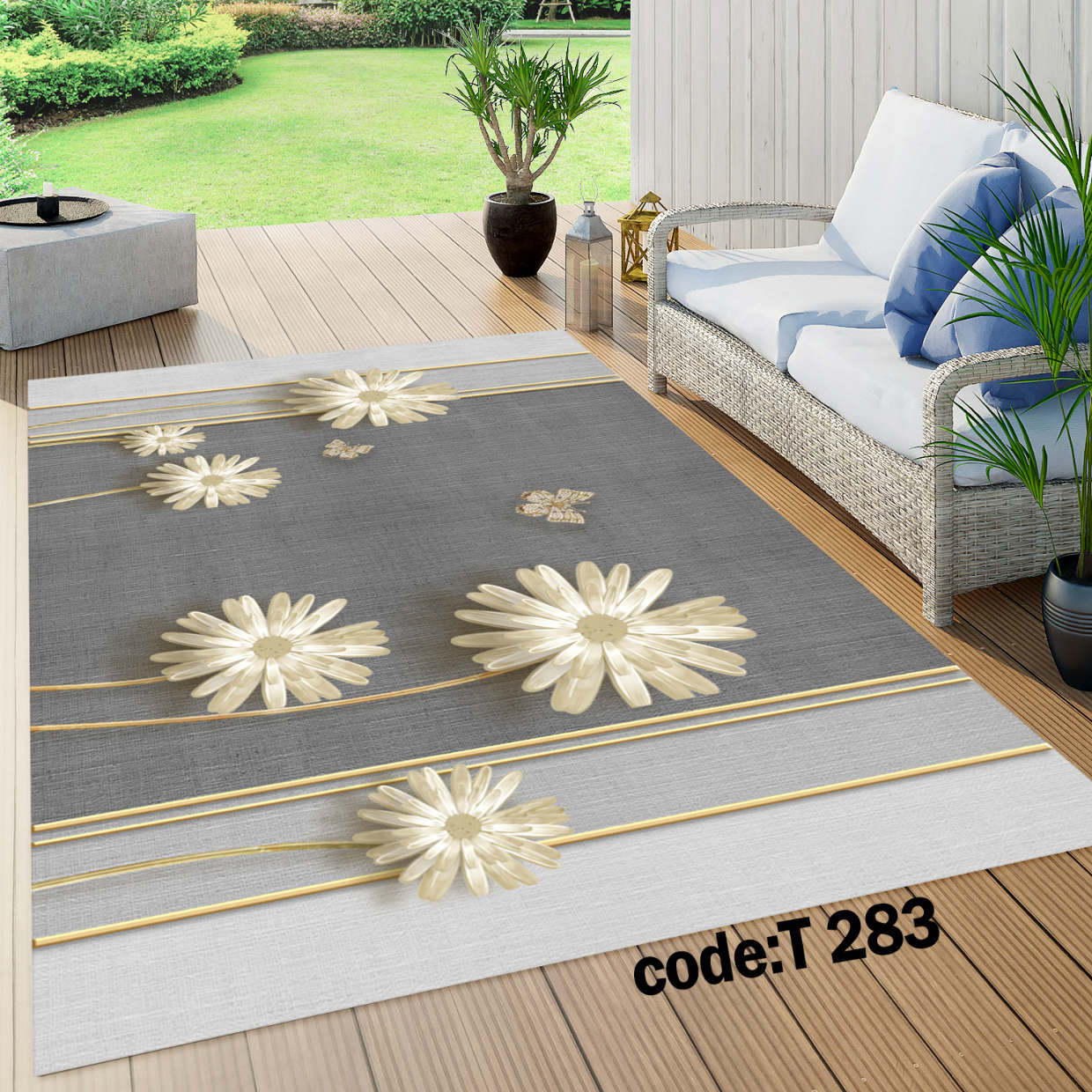 روفرشی کشدار (کاور فرش) و فرشینه و پادری کالای خواب متین کد T 283
