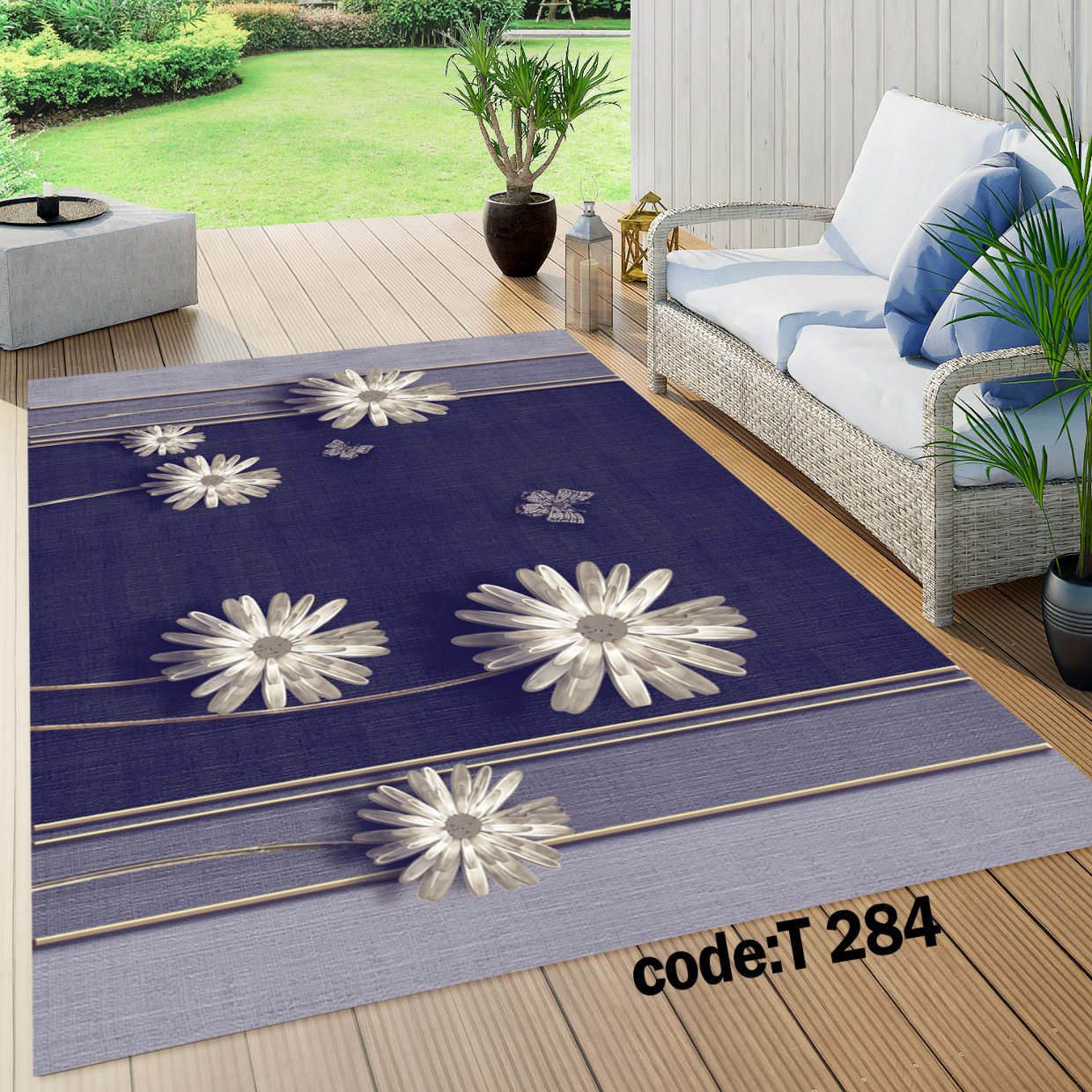 روفرشی کشدار (کاور فرش) و فرشینه و پادری کالای خواب متین کد T 284