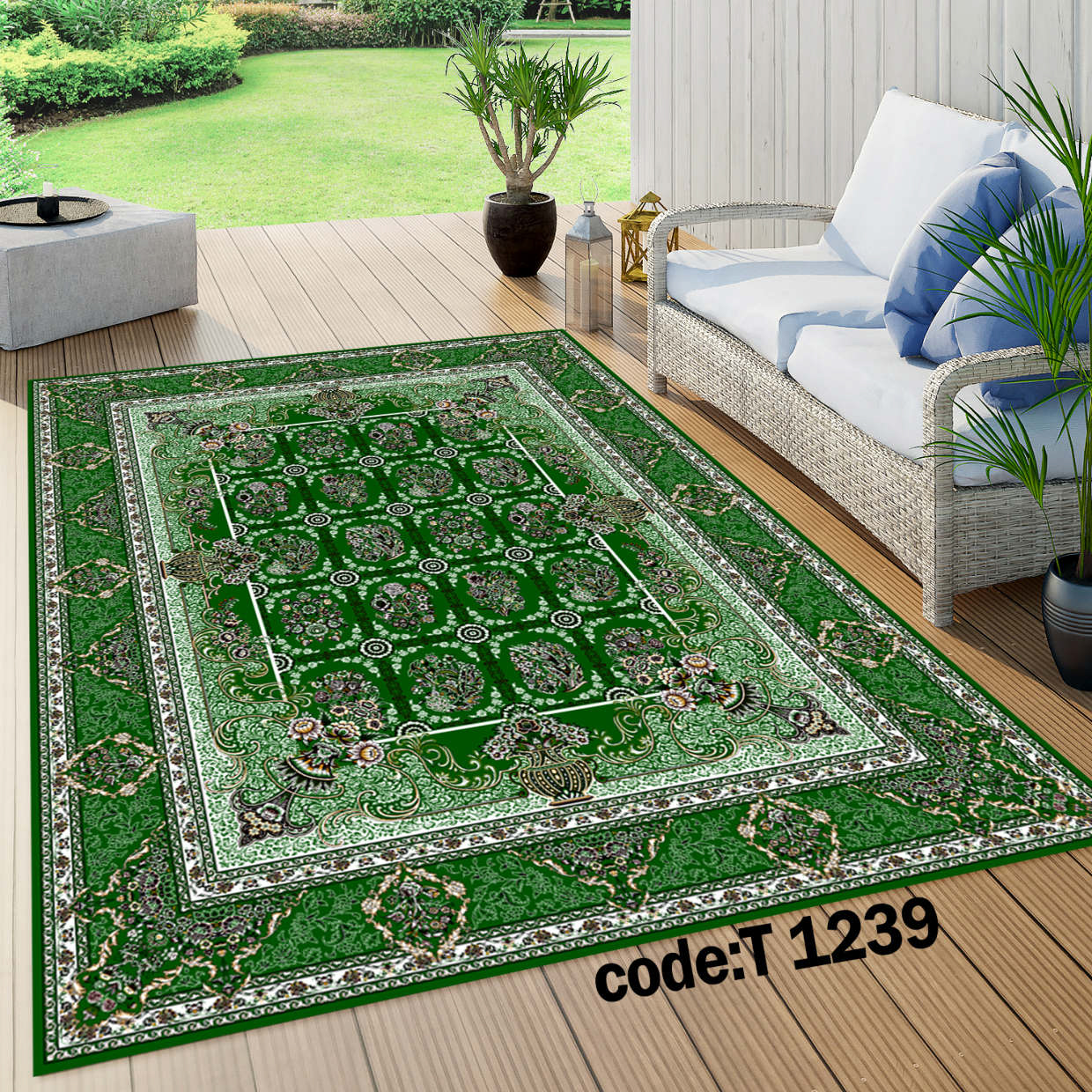 روفرشی کشدار (کاور فرش) و فرشینه و پادری کالای خواب متین کد T 1239