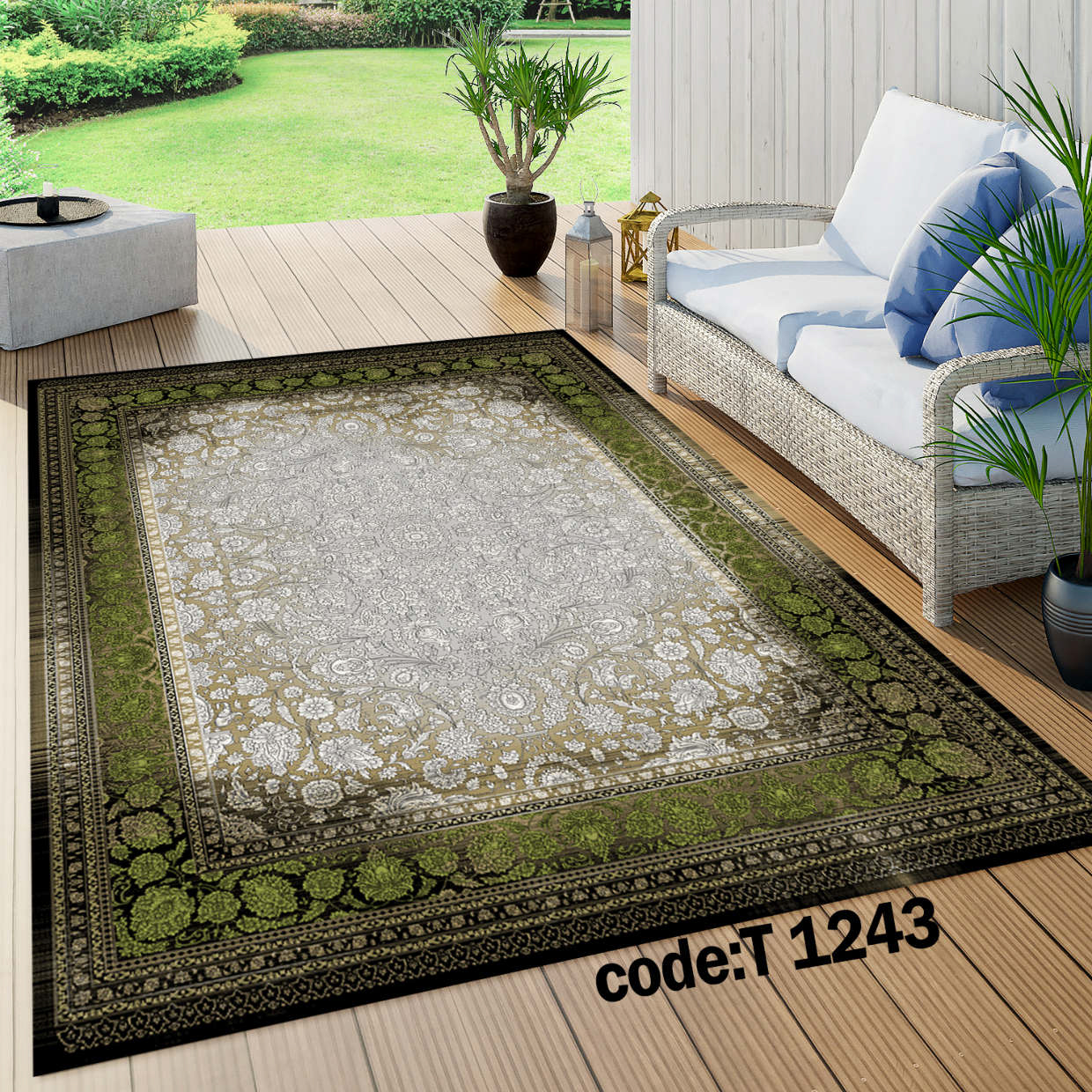 روفرشی کشدار (کاور فرش) و فرشینه و پادری کالای خواب متین کد T 1243