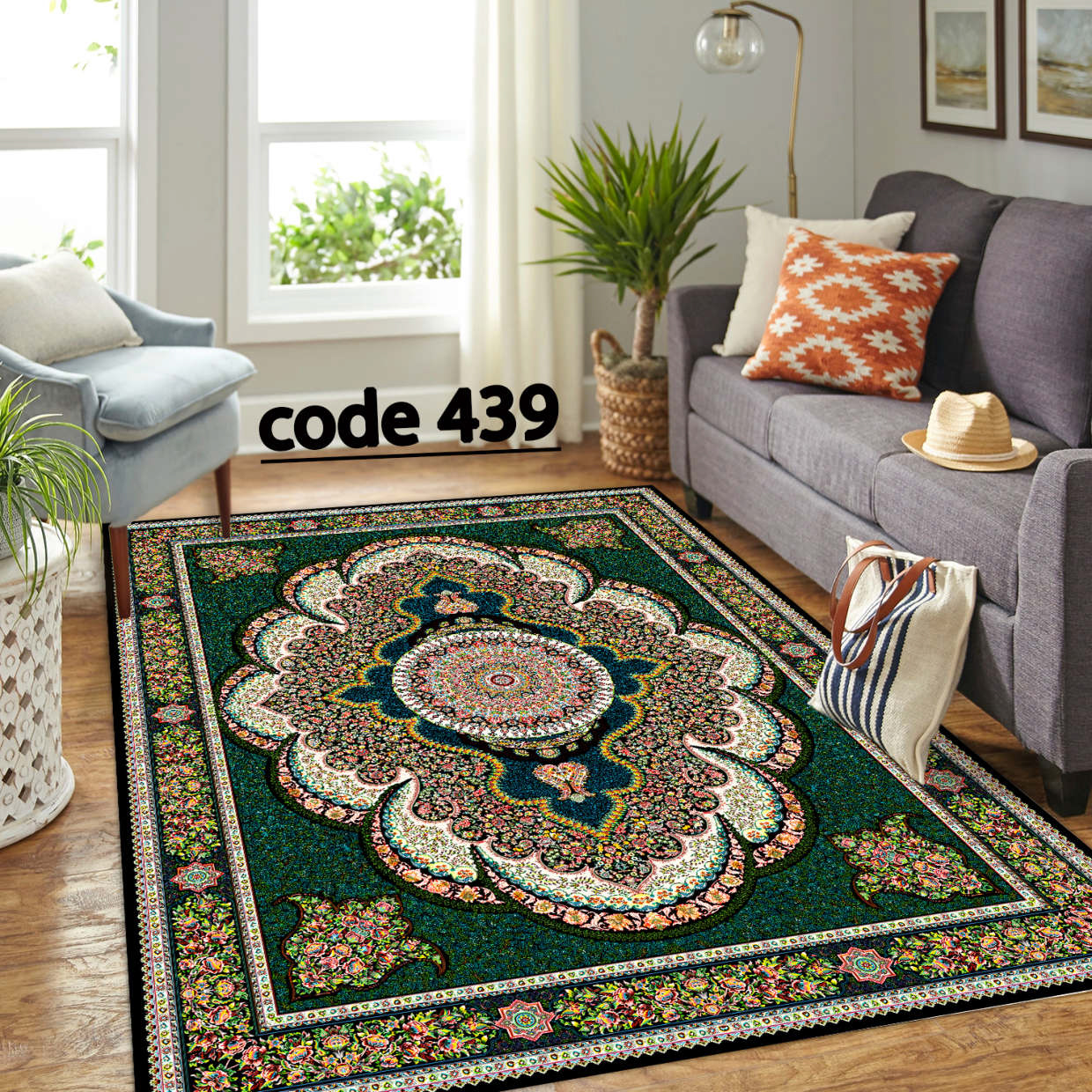 روفرشی کشدار (کاور فرش) و فرشینه و پادری کالای خواب متین کد 439
