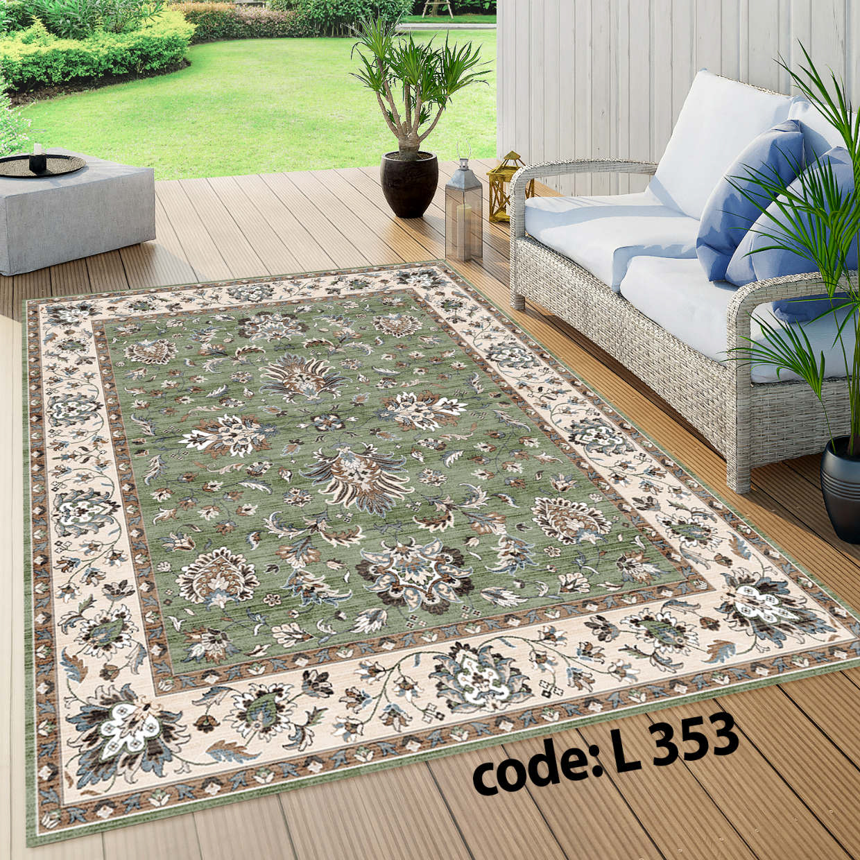روفرشی کشدار (کاور فرش) و فرشینه و پادری کالای خواب متین کد L 353