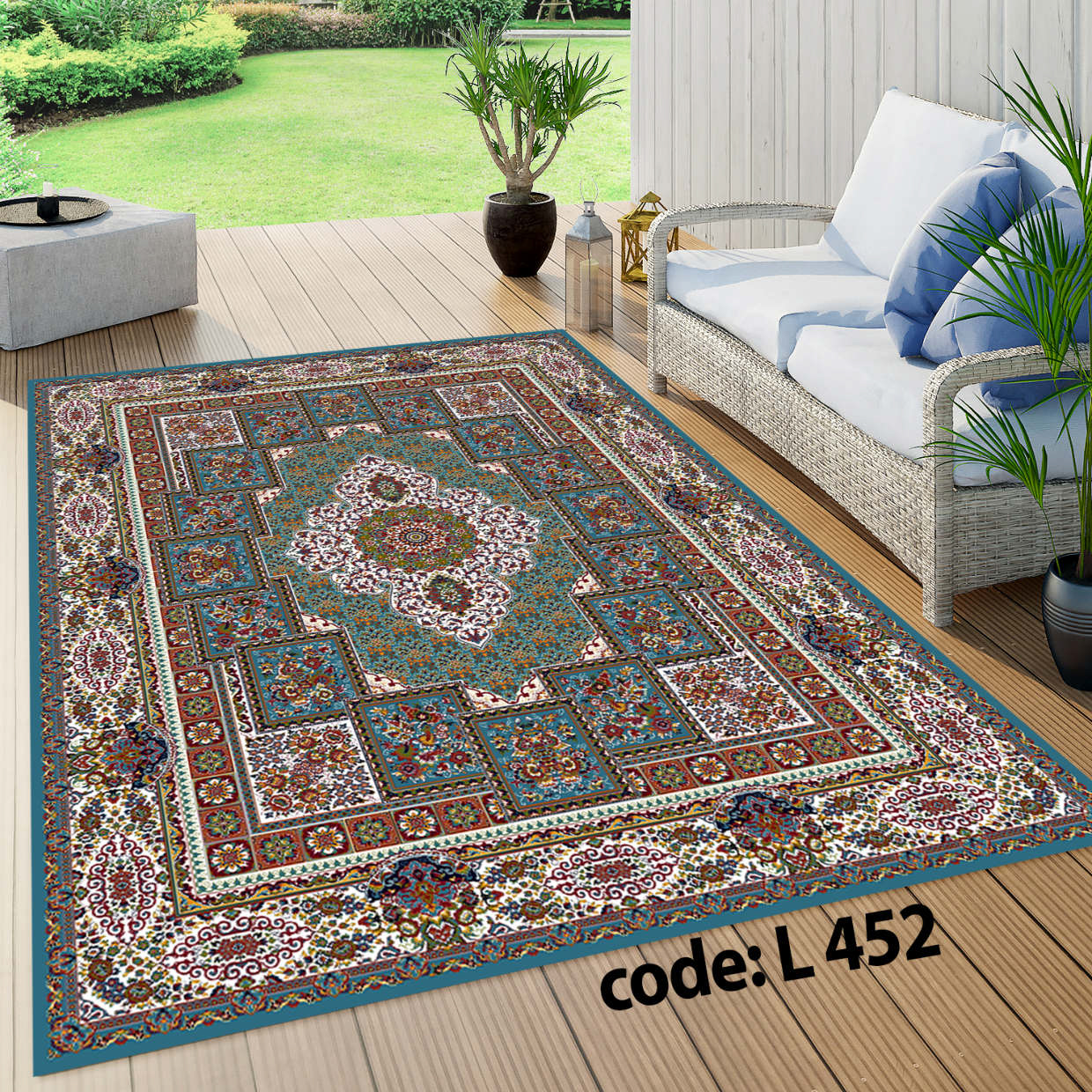 روفرشی کشدار (کاور فرش) و فرشینه و پادری کالای خواب متین کد L 452