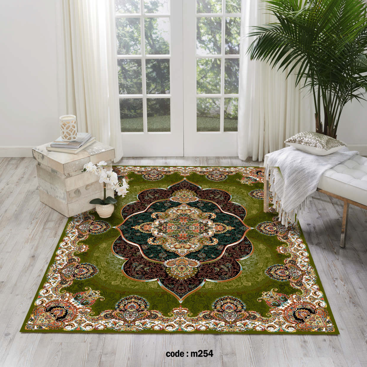 روفرشی کشدار (کاور فرش) و فرشینه و پادری کالای خواب متین کد m254