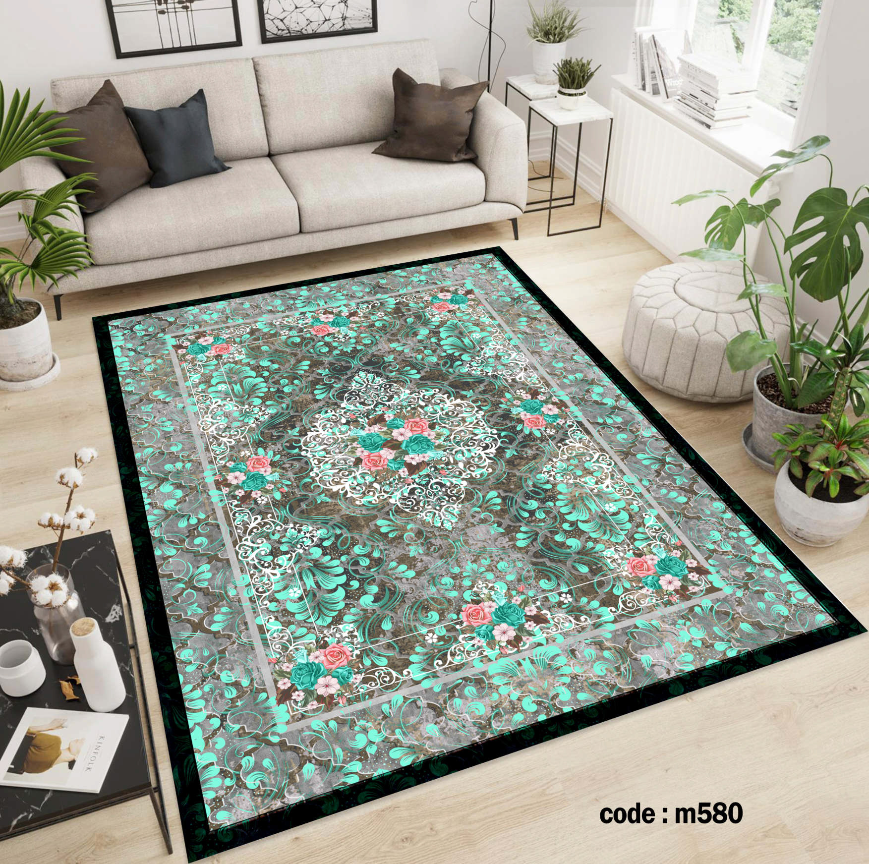 روفرشی کشدار (کاور فرش) و فرشینه و پادری کالای خواب متین کد m580