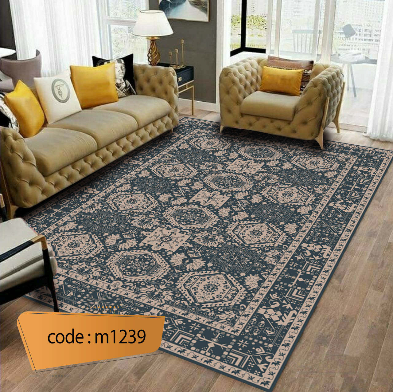 روفرشی کشدار (کاور فرش) و فرشینه و پادری کالای خواب متین کد m1239