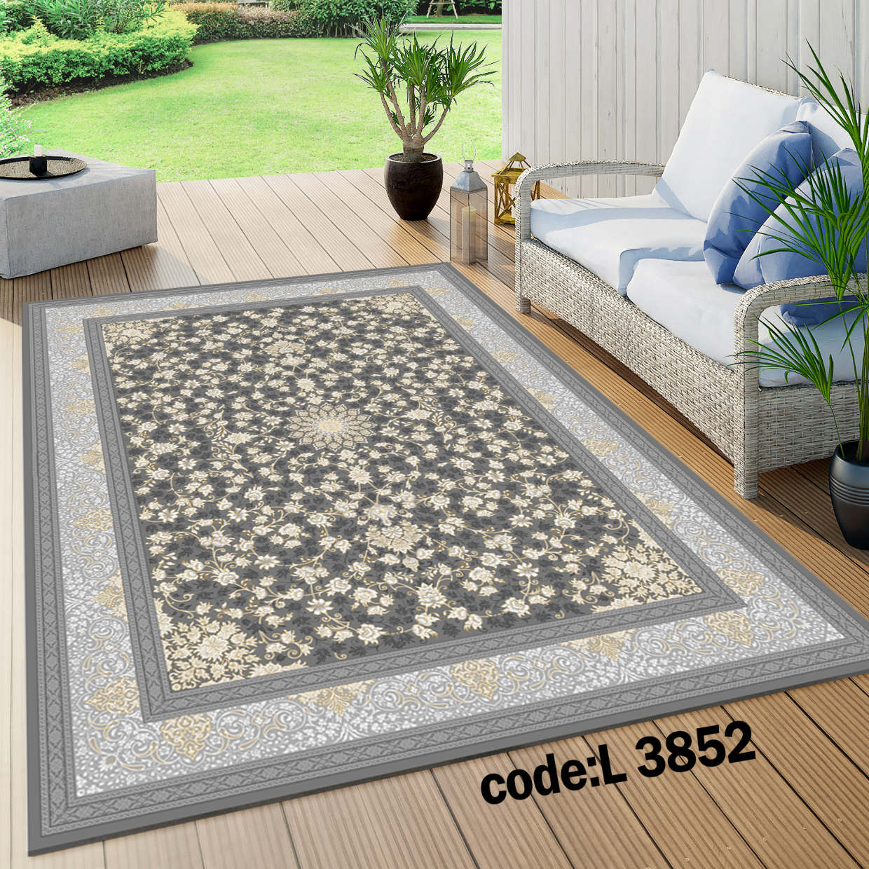 روفرشی کشدار (کاور فرش) و فرشینه و پادری کالای خواب متین کد L 3852