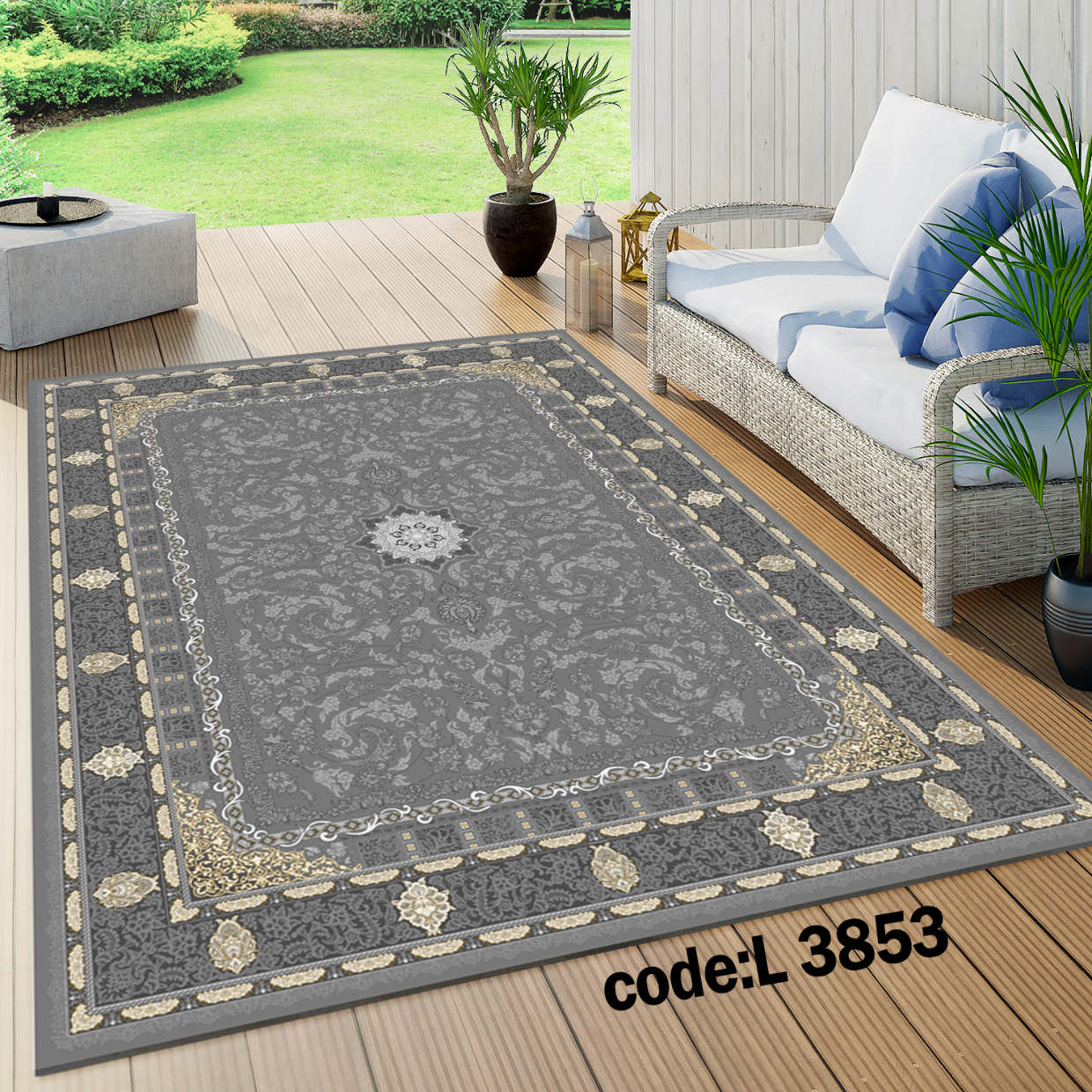 روفرشی کشدار (کاور فرش) و فرشینه و پادری کالای خواب متین کد L 3853