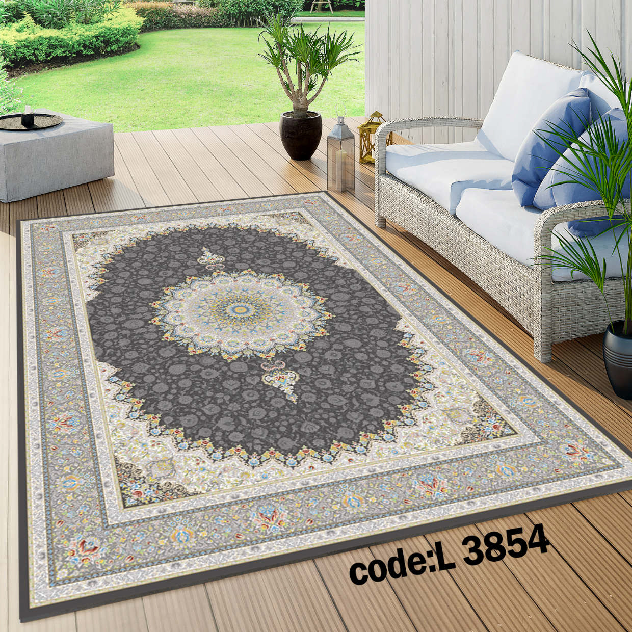 روفرشی کشدار (کاور فرش) و فرشینه و پادری کالای خواب متین کد L 3854