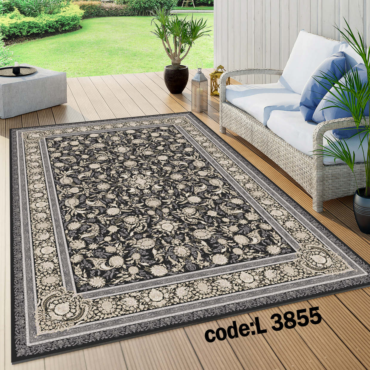 روفرشی کشدار (کاور فرش) و فرشینه و پادری کالای خواب متین کد L 3855