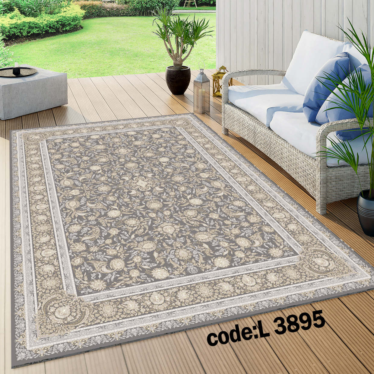روفرشی کشدار (کاور فرش) و فرشینه و پادری کالای خواب متین کد L 3895