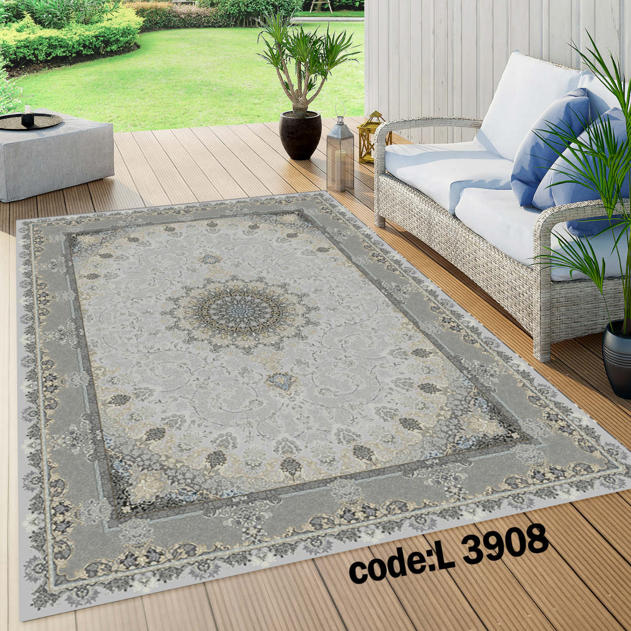 روفرشی کشدار (کاور فرش) و فرشینه و پادری کالای خواب متین کد L 3908