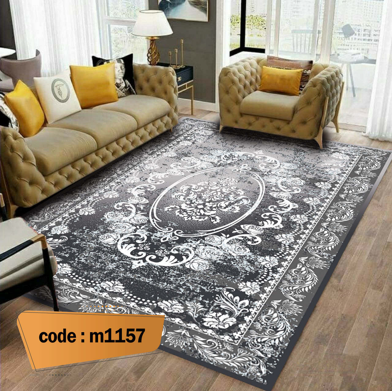 روفرشی کشدار (کاور فرش) و فرشینه و پادری کالای خواب متین کد m 1157