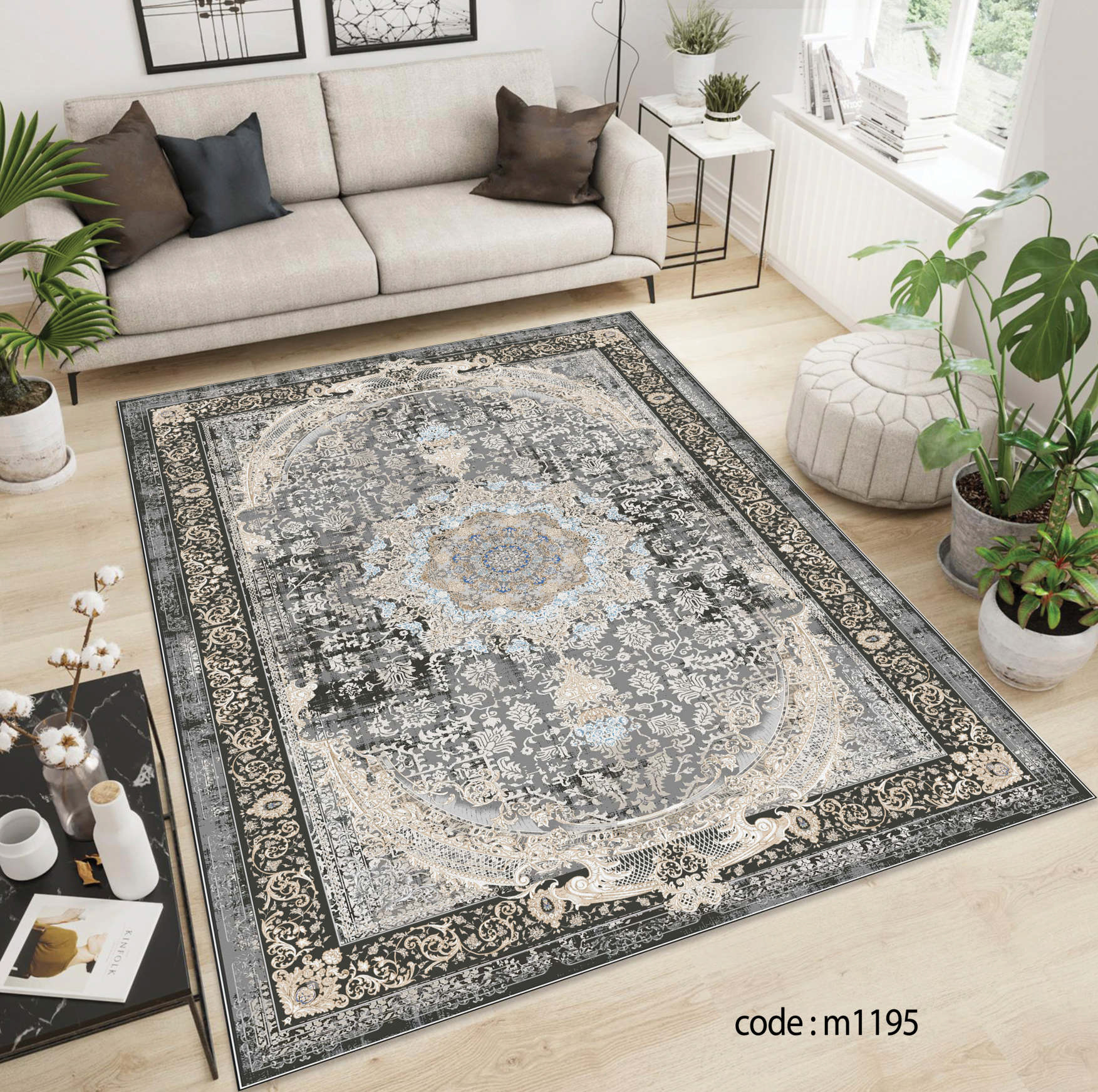 روفرشی کشدار (کاور فرش) و فرشینه و پادری کالای خواب متین کد m 1195