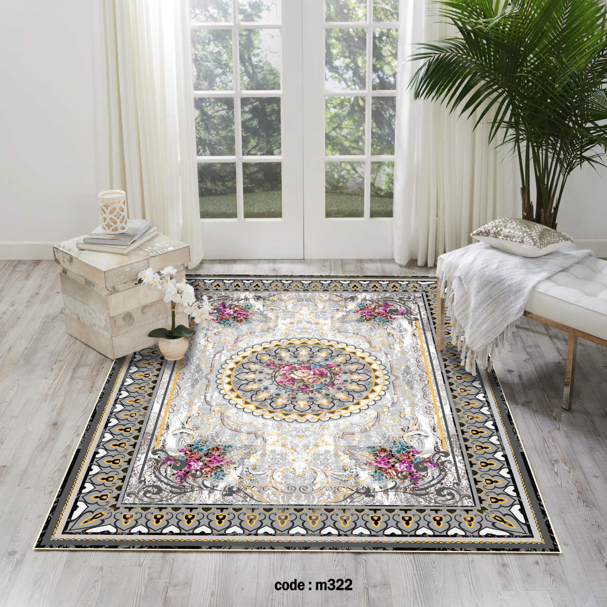 روفرشی کشدار (کاور فرش) و فرشینه و پادری کالای خواب متین کد m 322