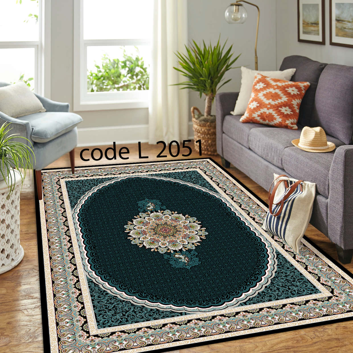 روفرشی کشدار (کاور فرش) و فرشینه و پادری کالای خواب متین کد L 2051