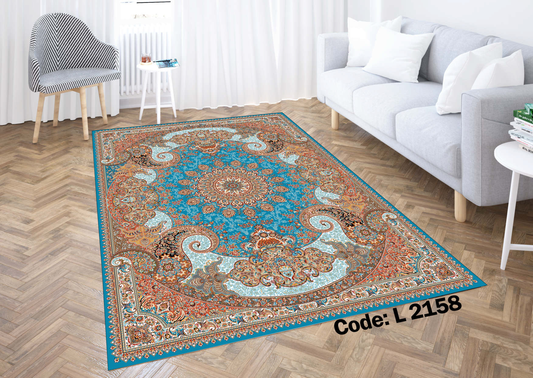 روفرشی کشدار (کاور فرش) و فرشینه و پادری کالای خواب متین کد L 2158