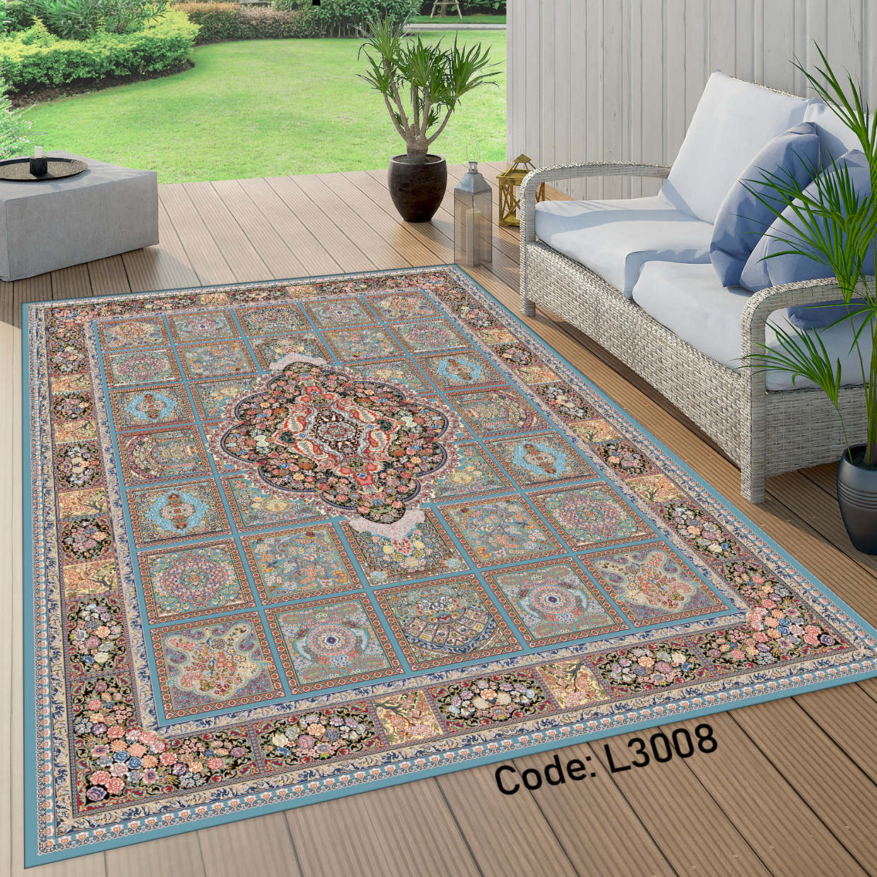 روفرشی کشدار (کاور فرش) و فرشینه و پادری کالای خواب متین کد L 3008