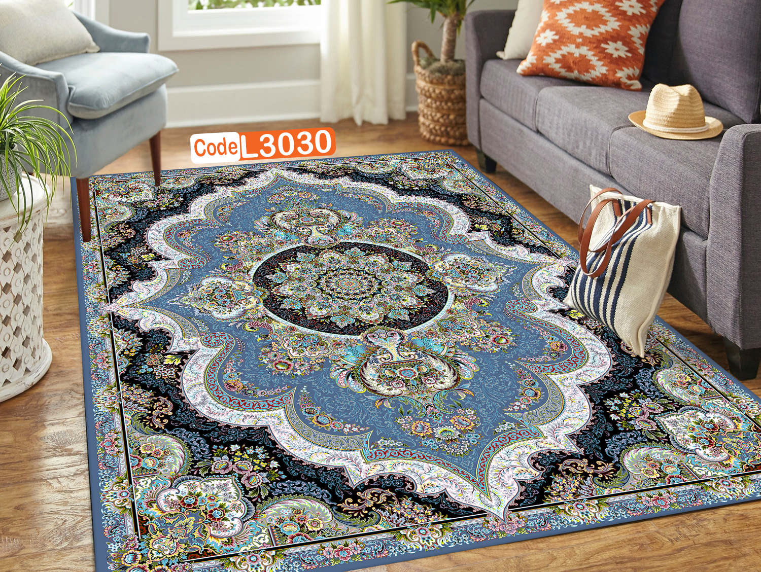 روفرشی کشدار (کاور فرش) و فرشینه و پادری کالای خواب متین کد L 3030