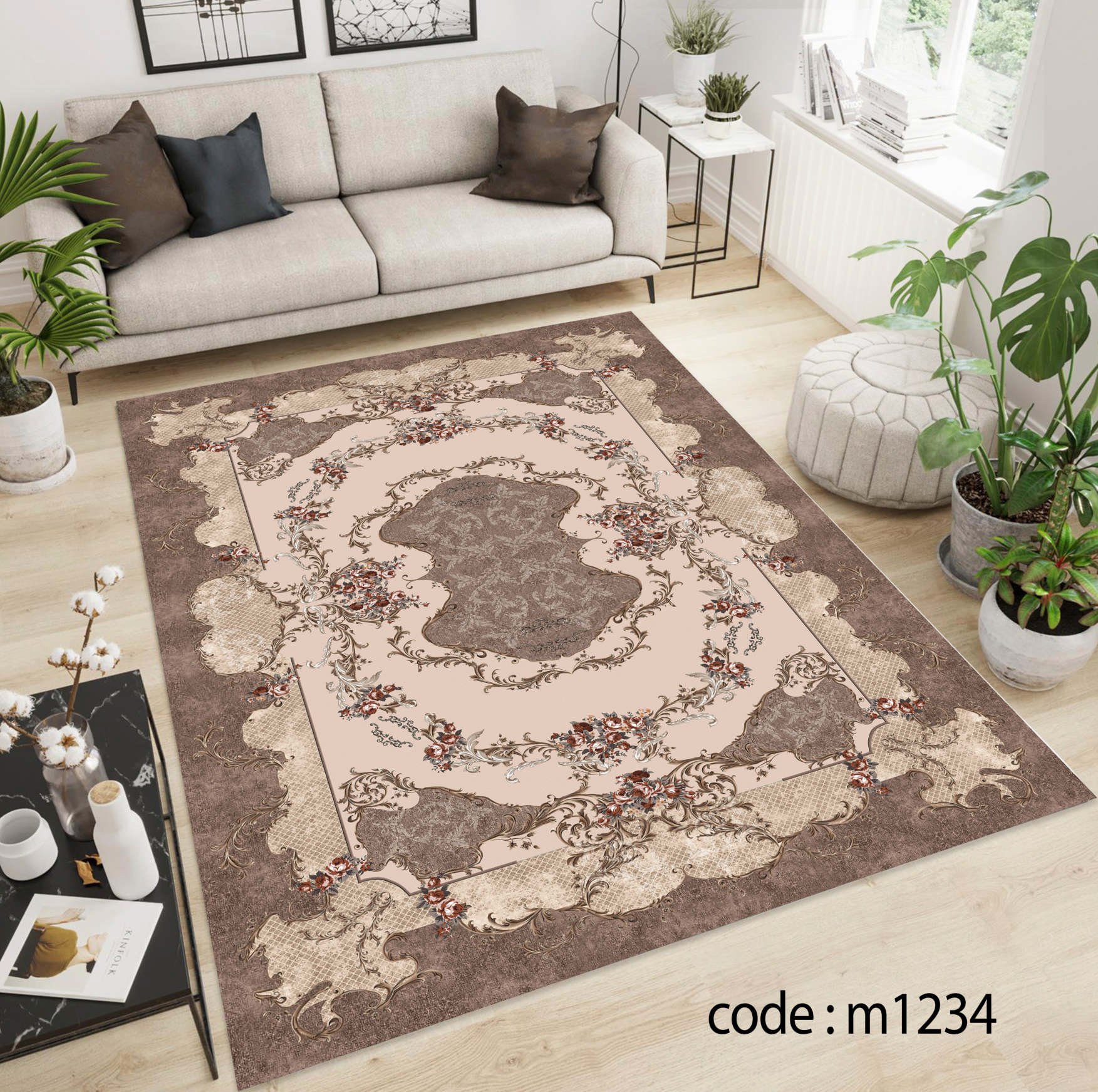 روفرشی کشدار (کاور فرش) و فرشینه و پادری کالای خواب متین کد m 1234