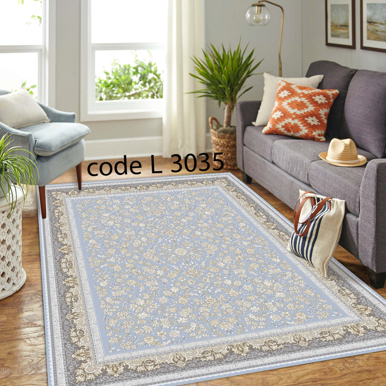روفرشی کشدار (کاور فرش) و فرشینه و پادری کالای خواب متین کد L 3035