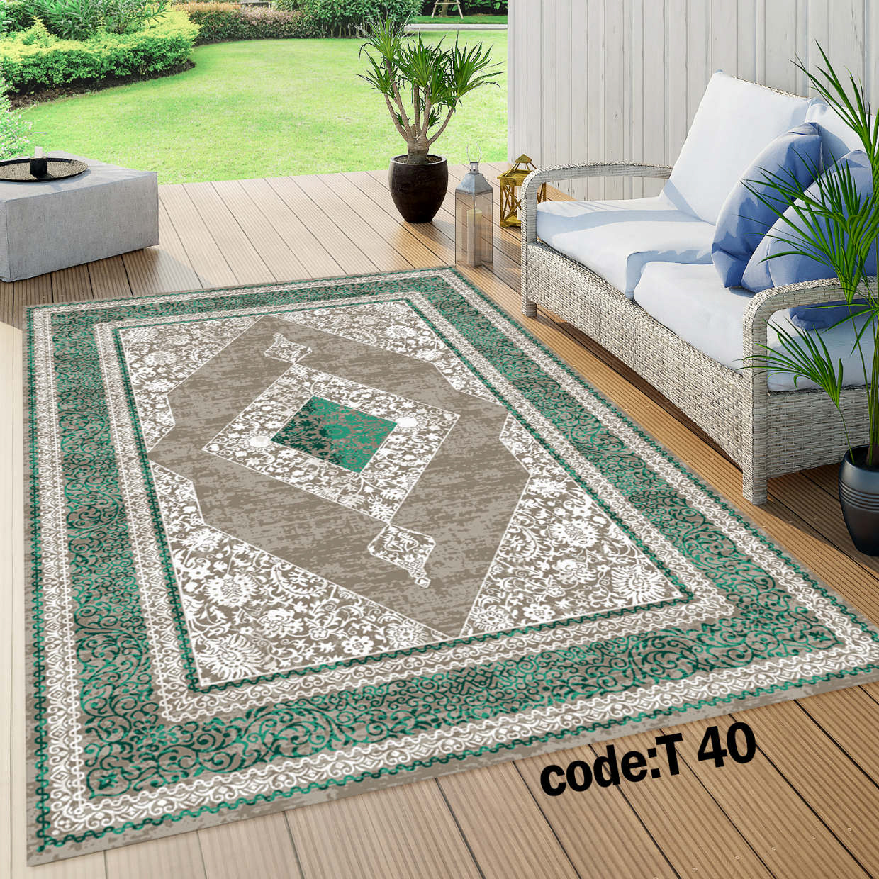 روفرشی کشدار (کاور فرش) و فرشینه و پادری کالای خواب متین کد T 40