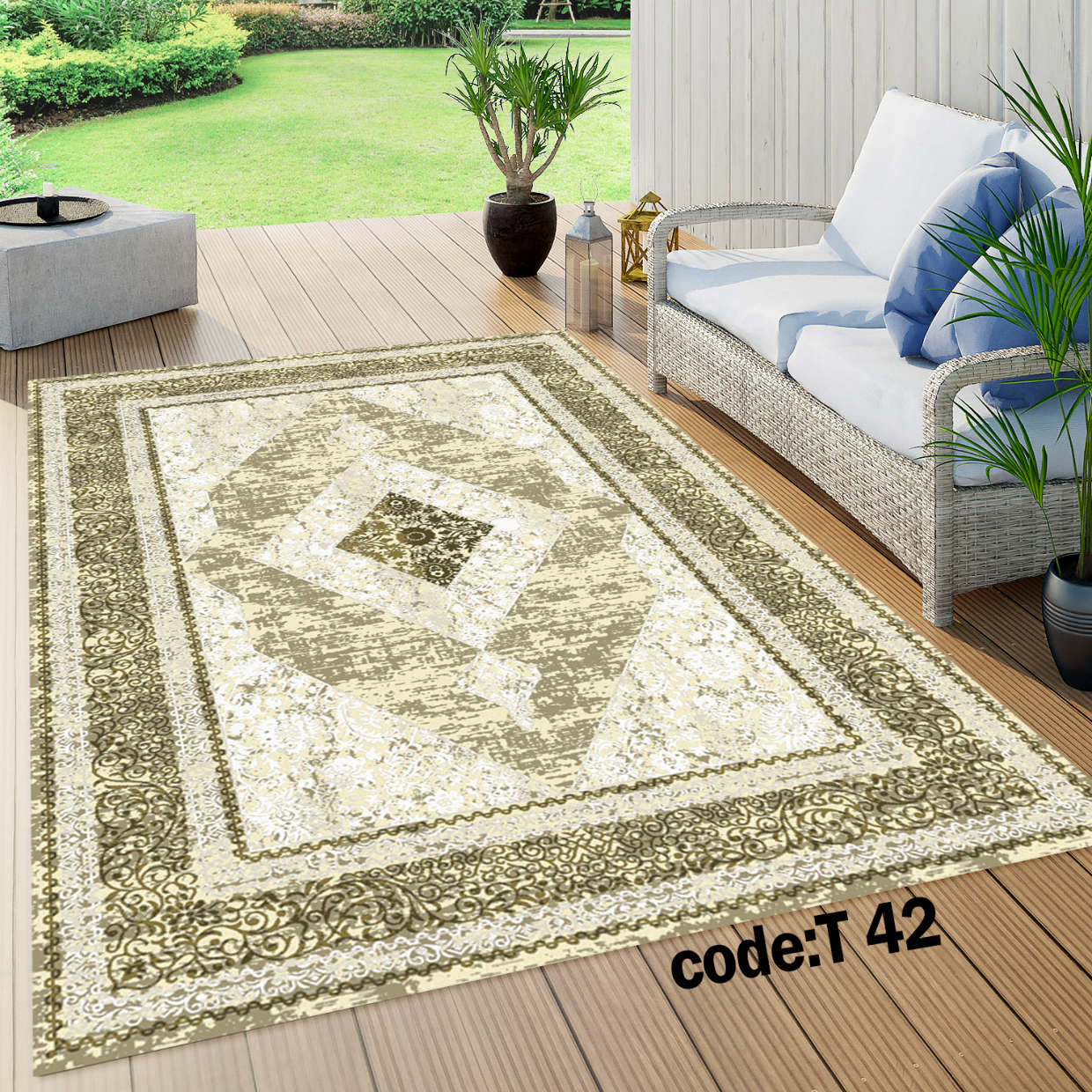 روفرشی کشدار (کاور فرش) و فرشینه و پادری کالای خواب متین کد T 42