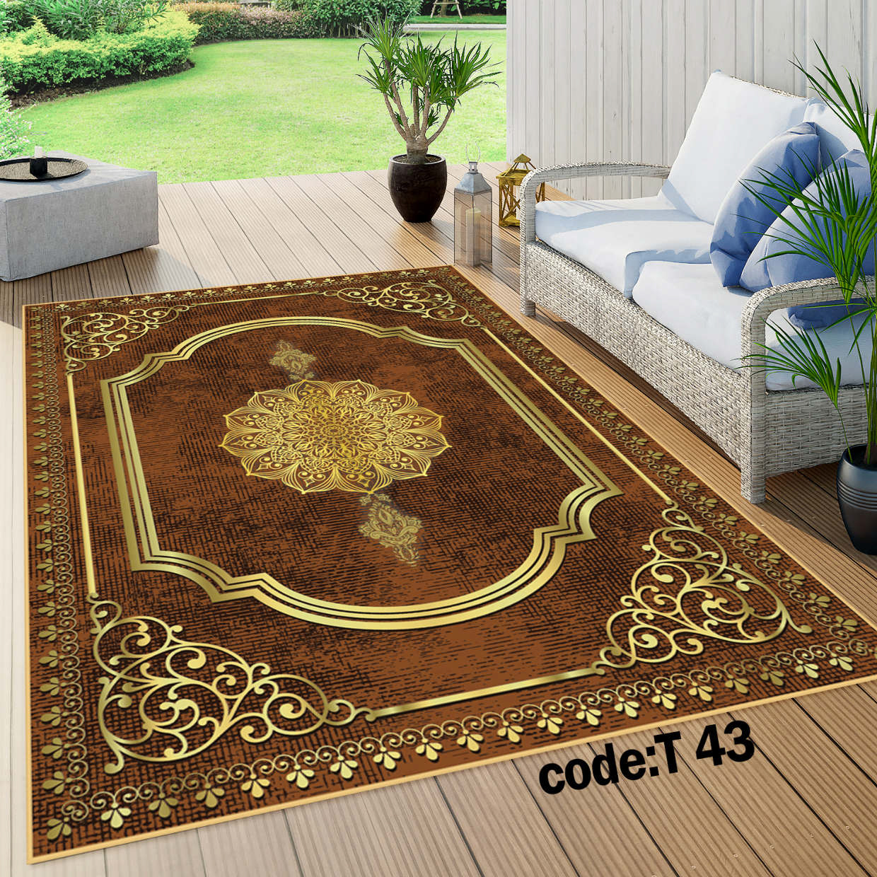 روفرشی کشدار (کاور فرش) و فرشینه و پادری کالای خواب متین کد T 43