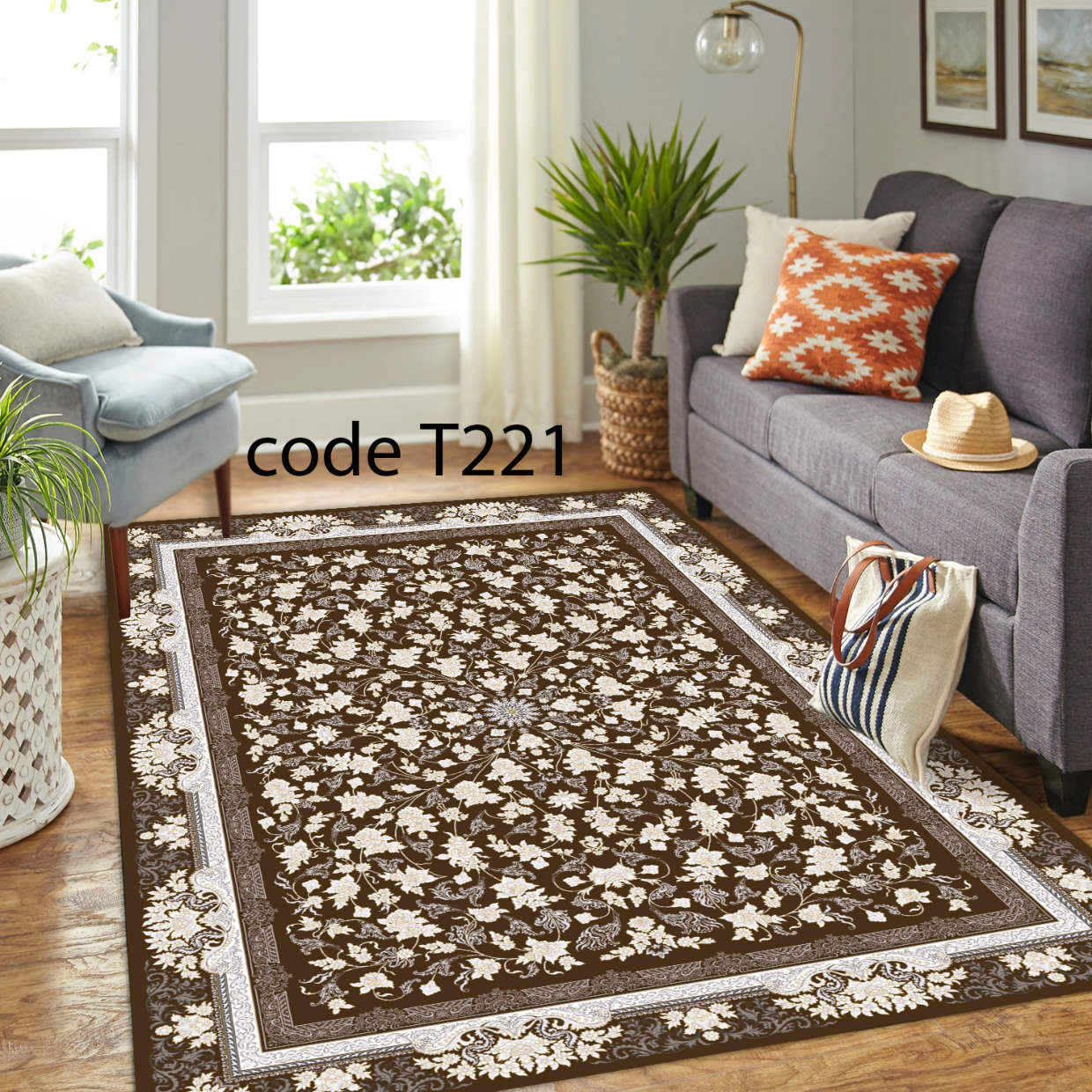 روفرشی کشدار (کاور فرش) و فرشینه و پادری کالای خواب متین کد T 221
