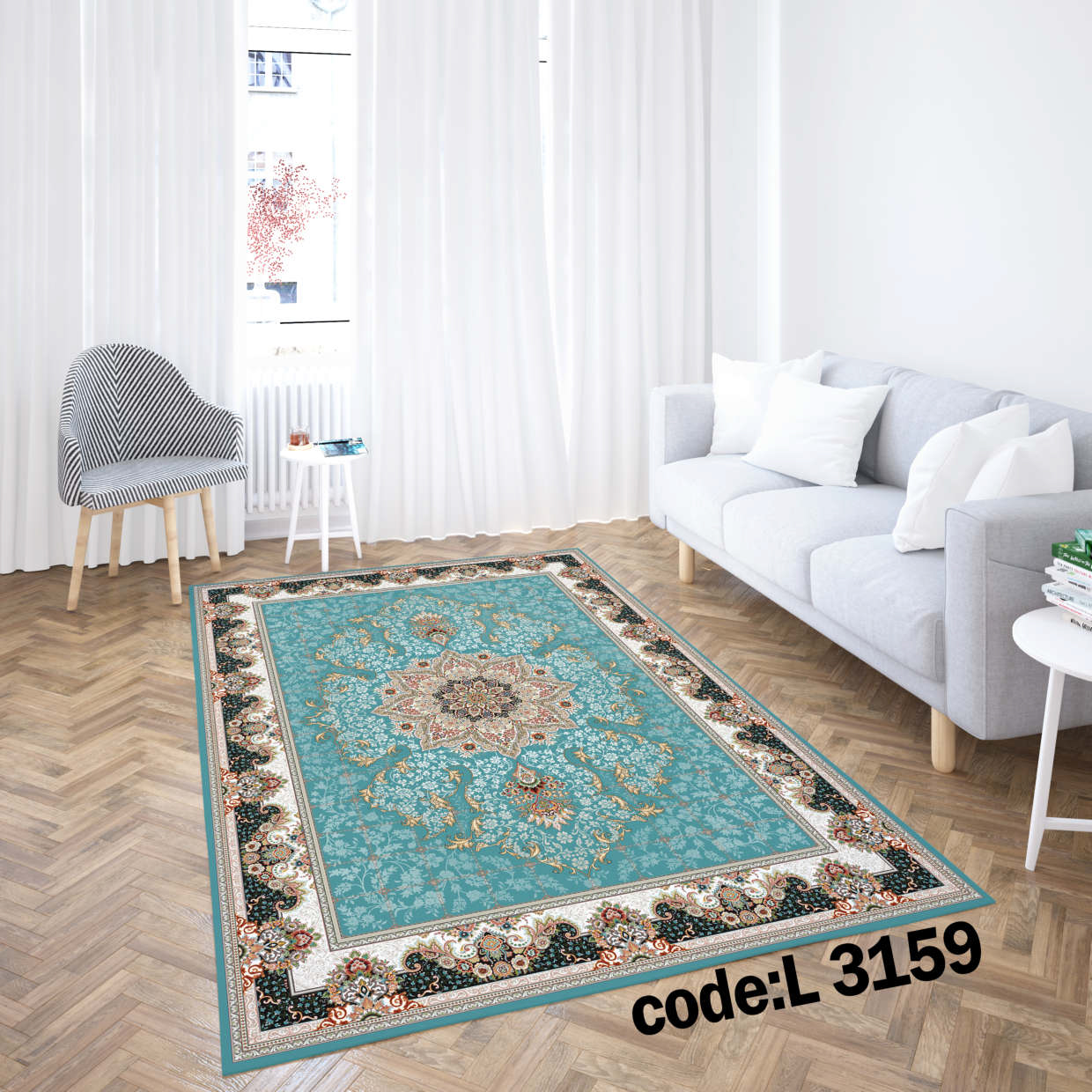 روفرشی کشدار (کاور فرش) و فرشینه و پادری کالای خواب متین کد L 3159