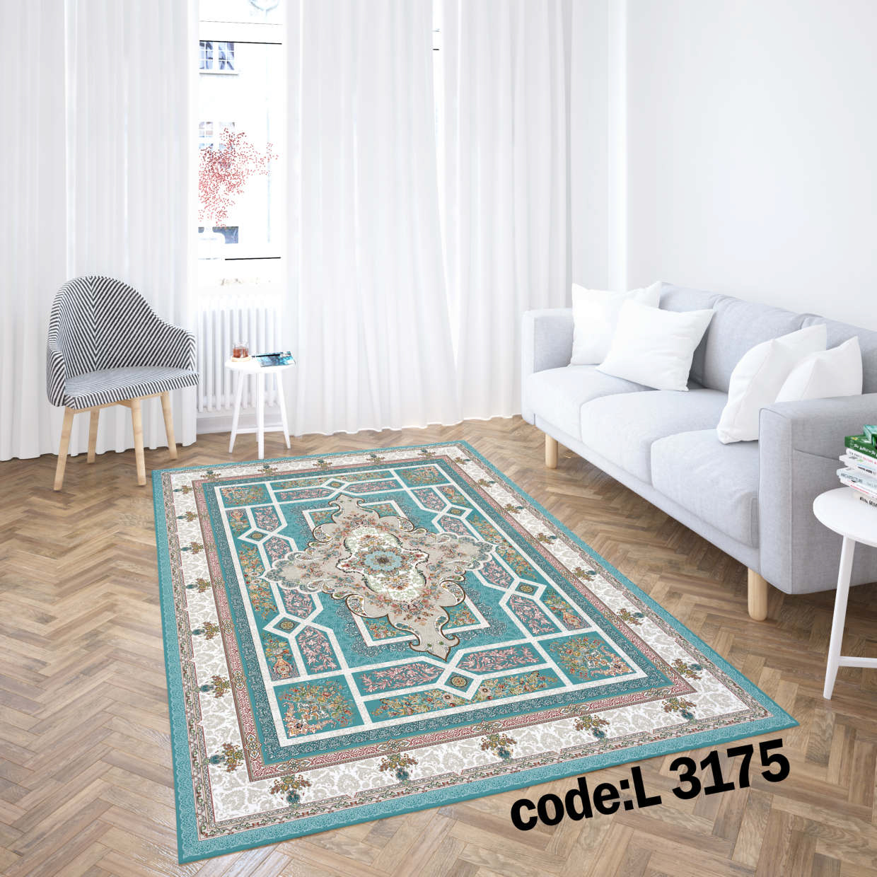 روفرشی کشدار (کاور فرش) و فرشینه و پادری کالای خواب متین کد L 3175