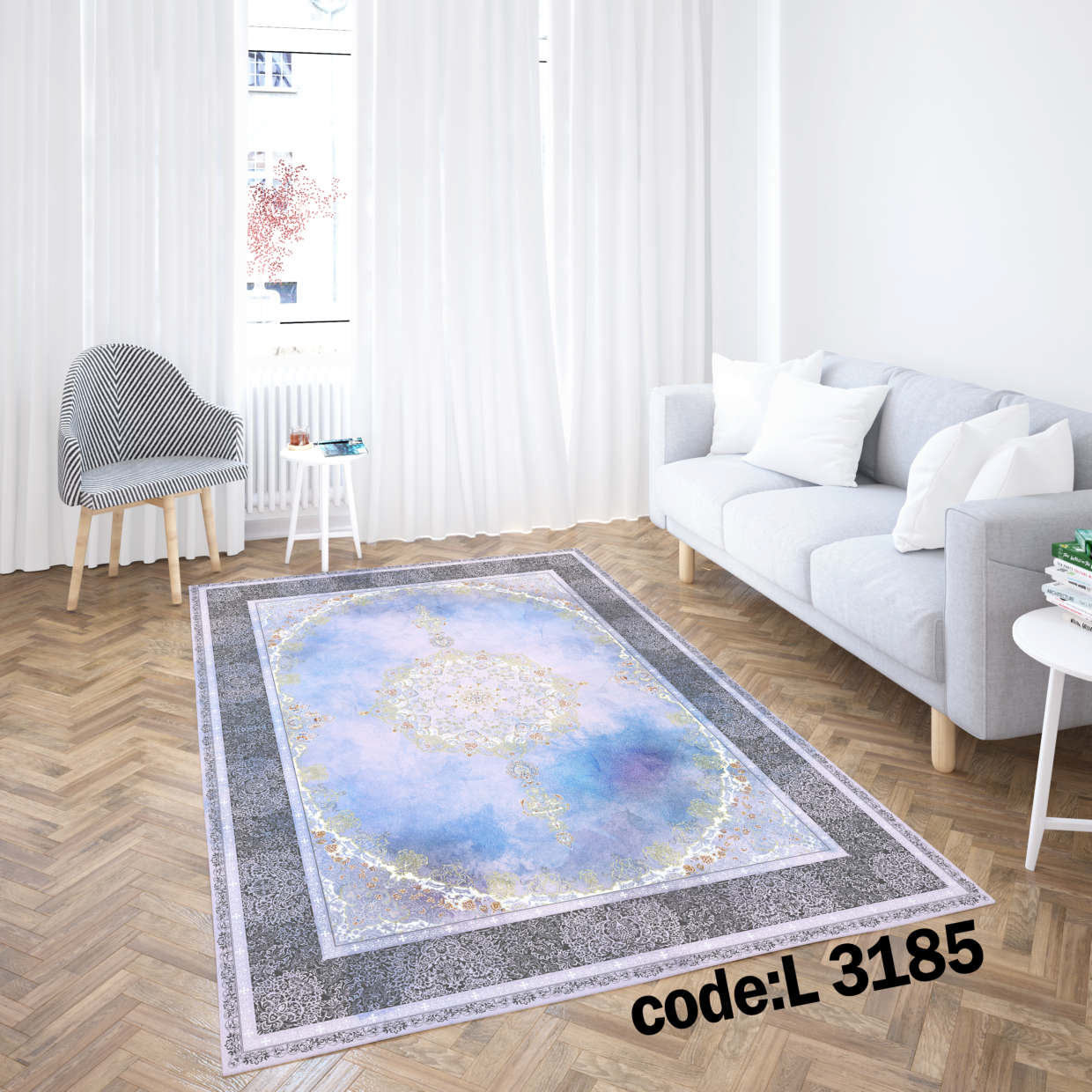 روفرشی کشدار (کاور فرش) و فرشینه و پادری کالای خواب متین کد L 3185