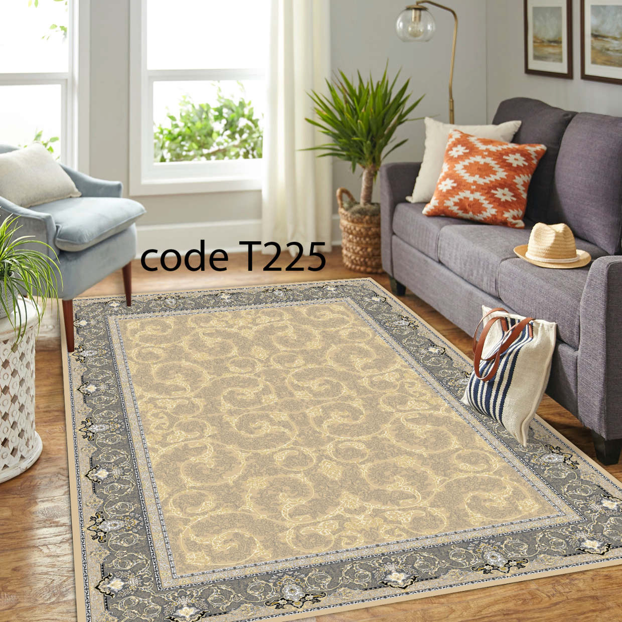 روفرشی کشدار (کاور فرش) و فرشینه و پادری کالای خواب متین کد T 225
