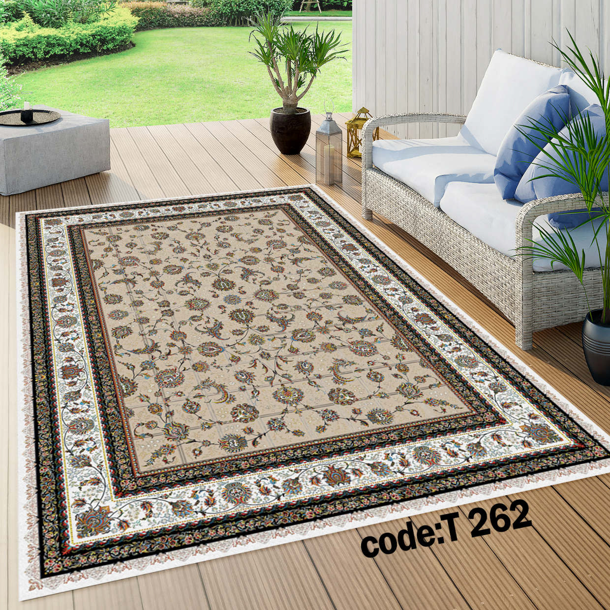 روفرشی کشدار (کاور فرش) و فرشینه و پادری کالای خواب متین کد T 262