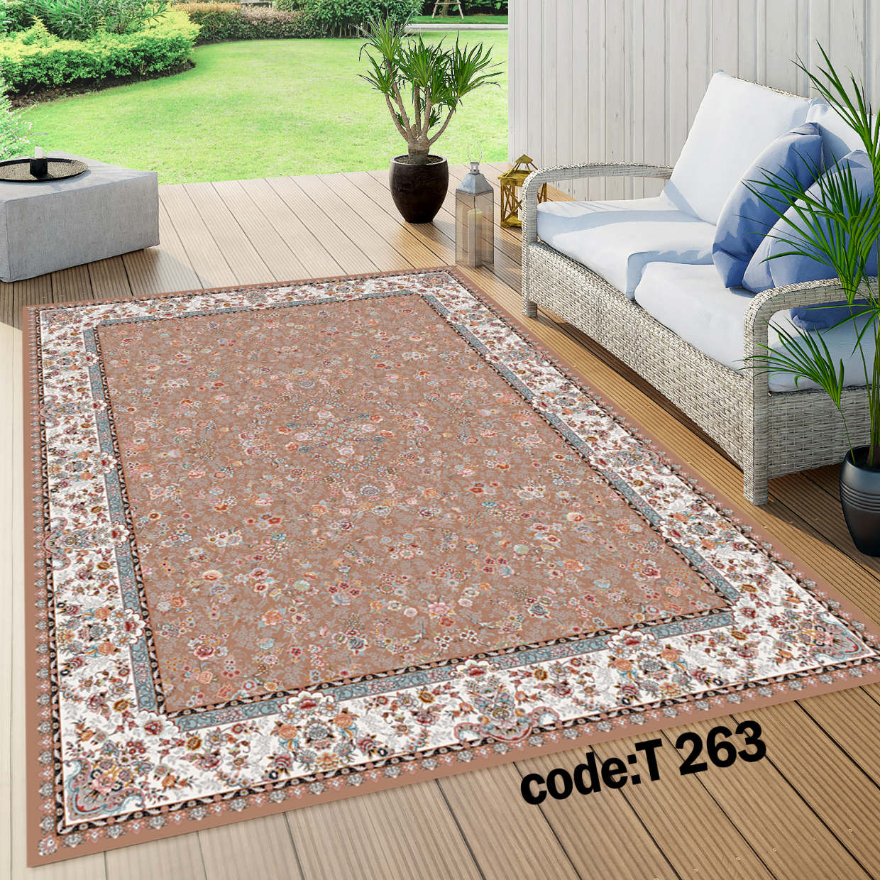 روفرشی کشدار (کاور فرش) و فرشینه و پادری کالای خواب متین کد T 263