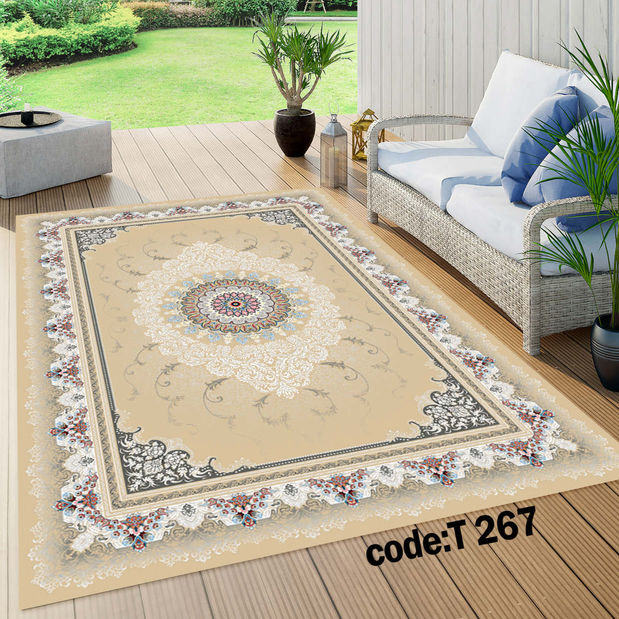 روفرشی کشدار (کاور فرش) و فرشینه و پادری کالای خواب متین کد T 267