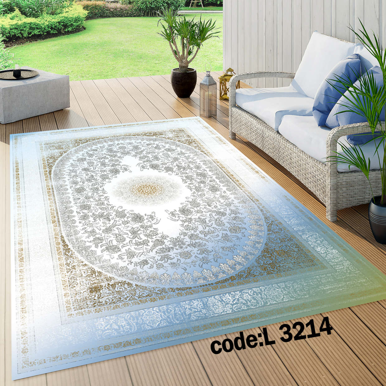 روفرشی کشدار (کاور فرش) و فرشینه و پادری کالای خواب متین کد L 3214