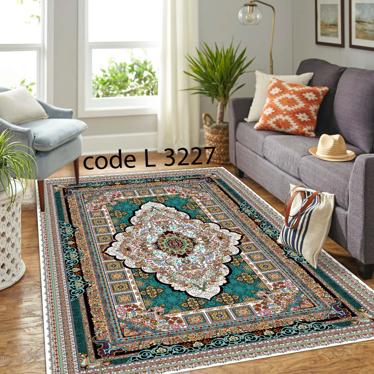 روفرشی کشدار (کاور فرش) و فرشینه و پادری کالای خواب متین کد L 3227