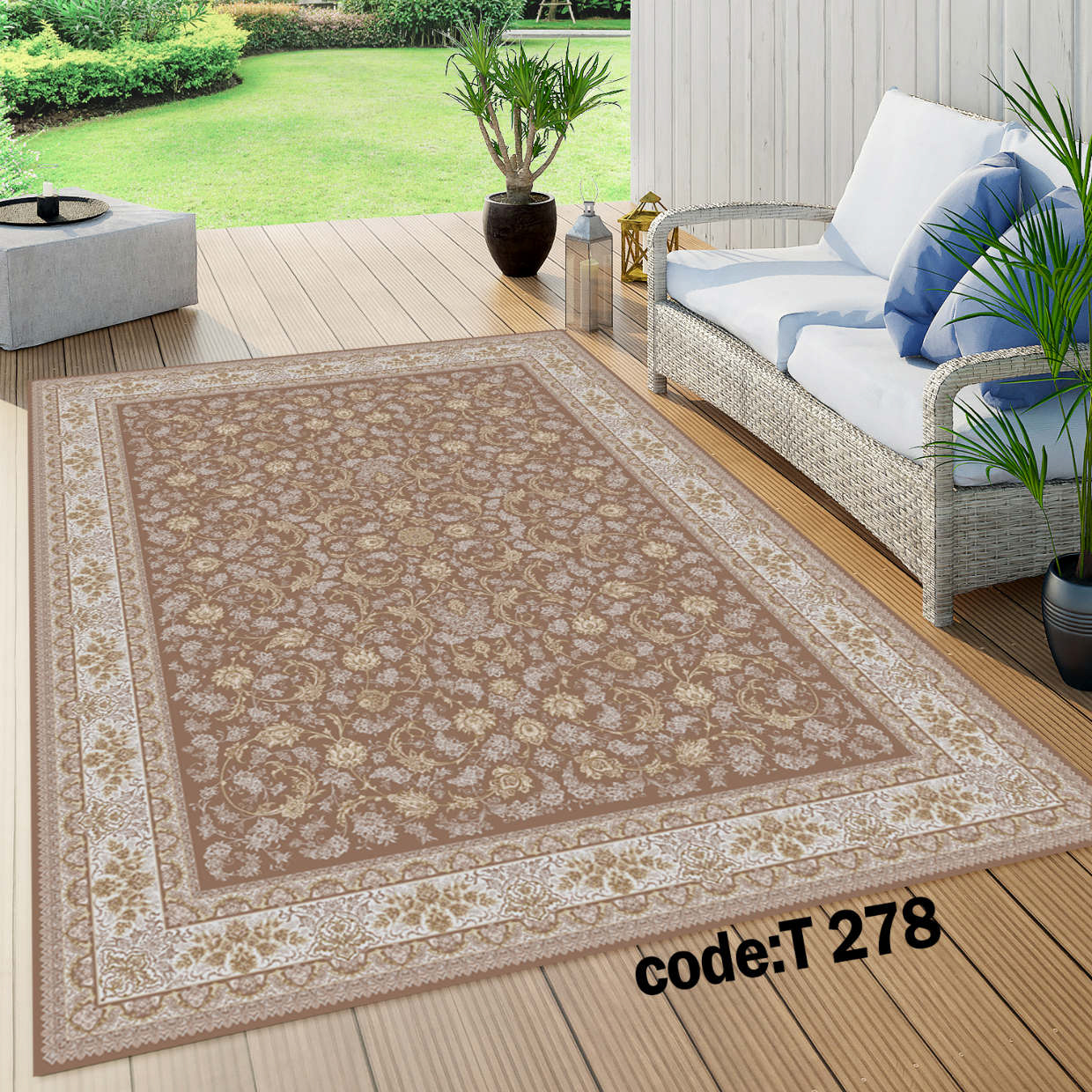 روفرشی کشدار (کاور فرش) و فرشینه و پادری کالای خواب متین کد T 278