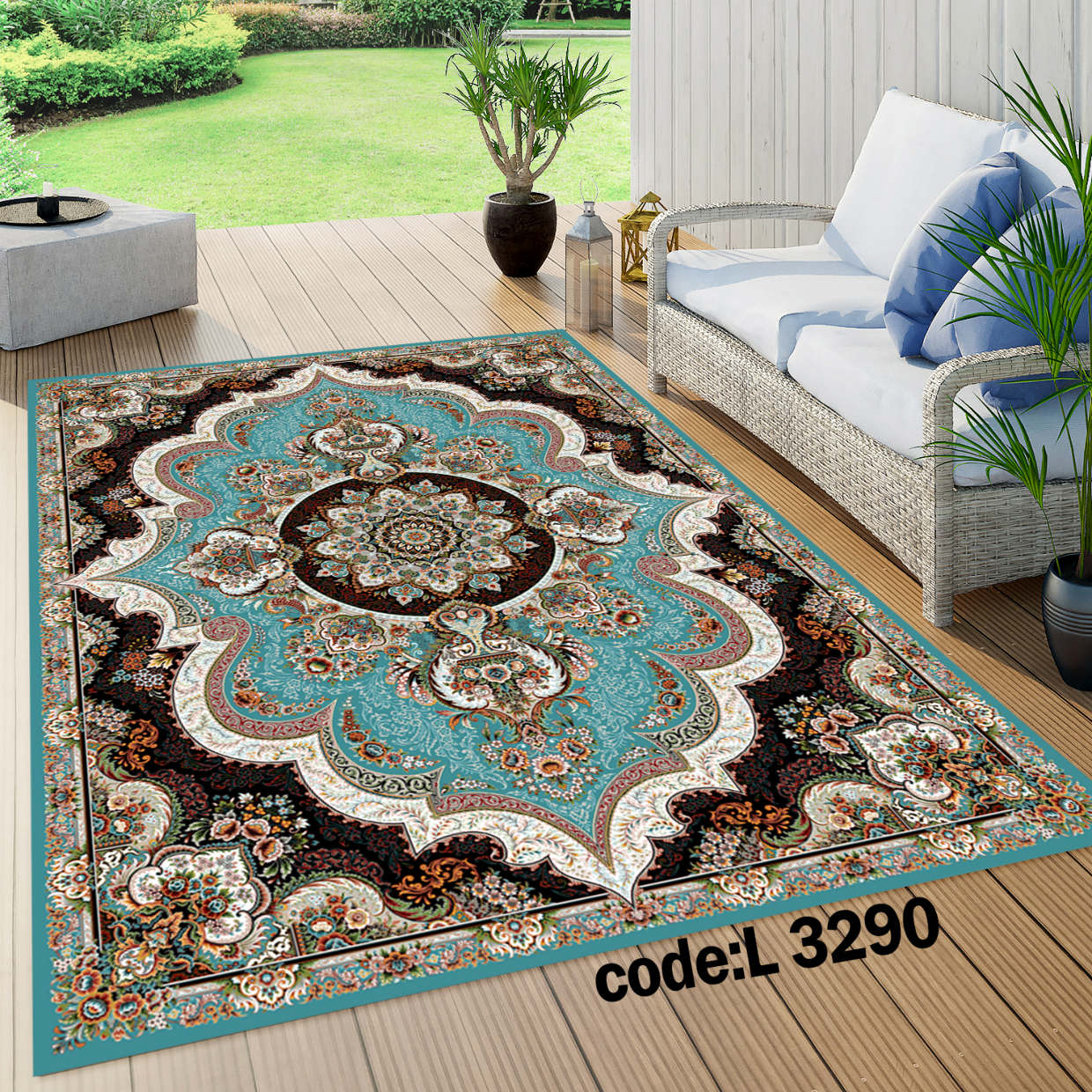 روفرشی کشدار (کاور فرش) و فرشینه و پادری کالای خواب متین کد L 3290