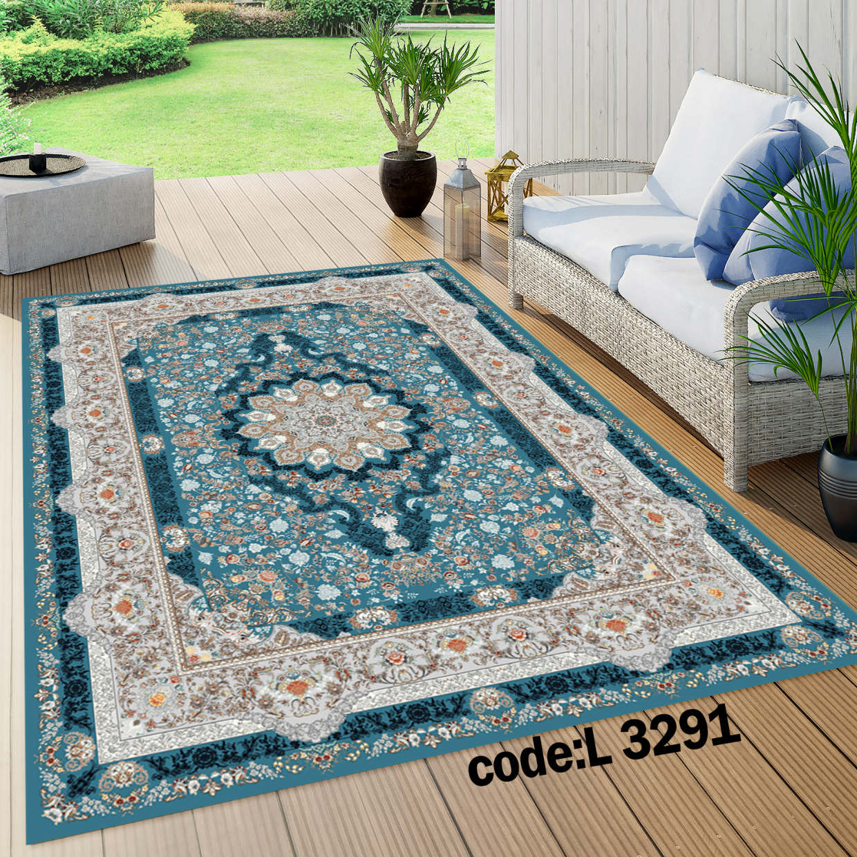 روفرشی کشدار (کاور فرش) و فرشینه و پادری کالای خواب متین کد L 3291