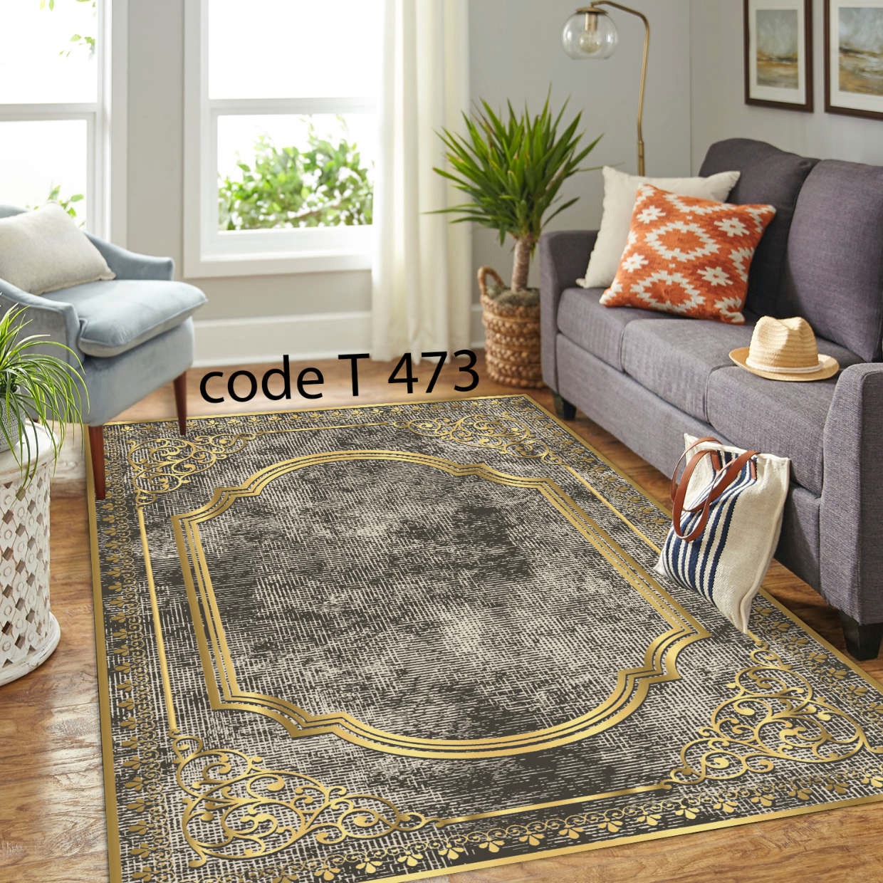 روفرشی کشدار (کاور فرش) و فرشینه و پادری کالای خواب متین کد T 473
