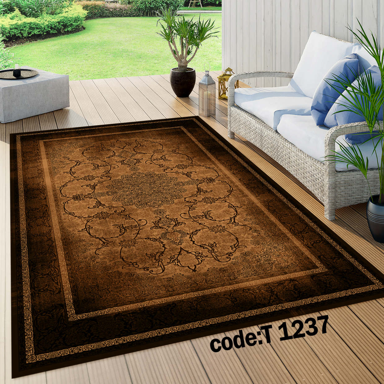 روفرشی کشدار (کاور فرش) و فرشینه و پادری کالای خواب متین کد T 1237