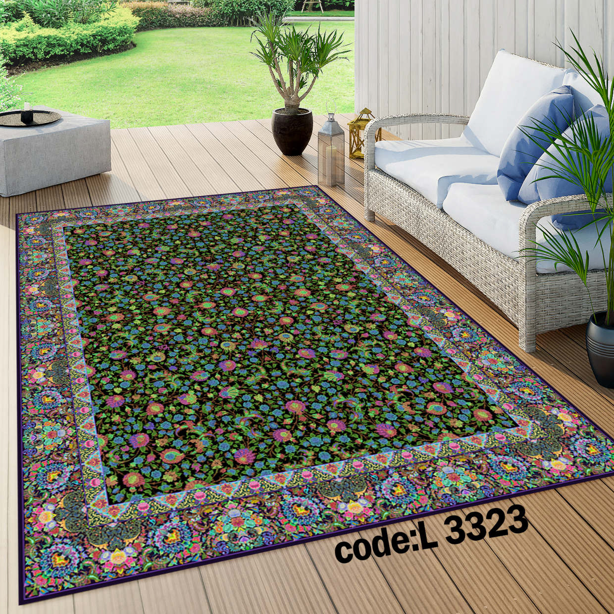 روفرشی کشدار (کاور فرش) و فرشینه و پادری کالای خواب متین کد L 3323