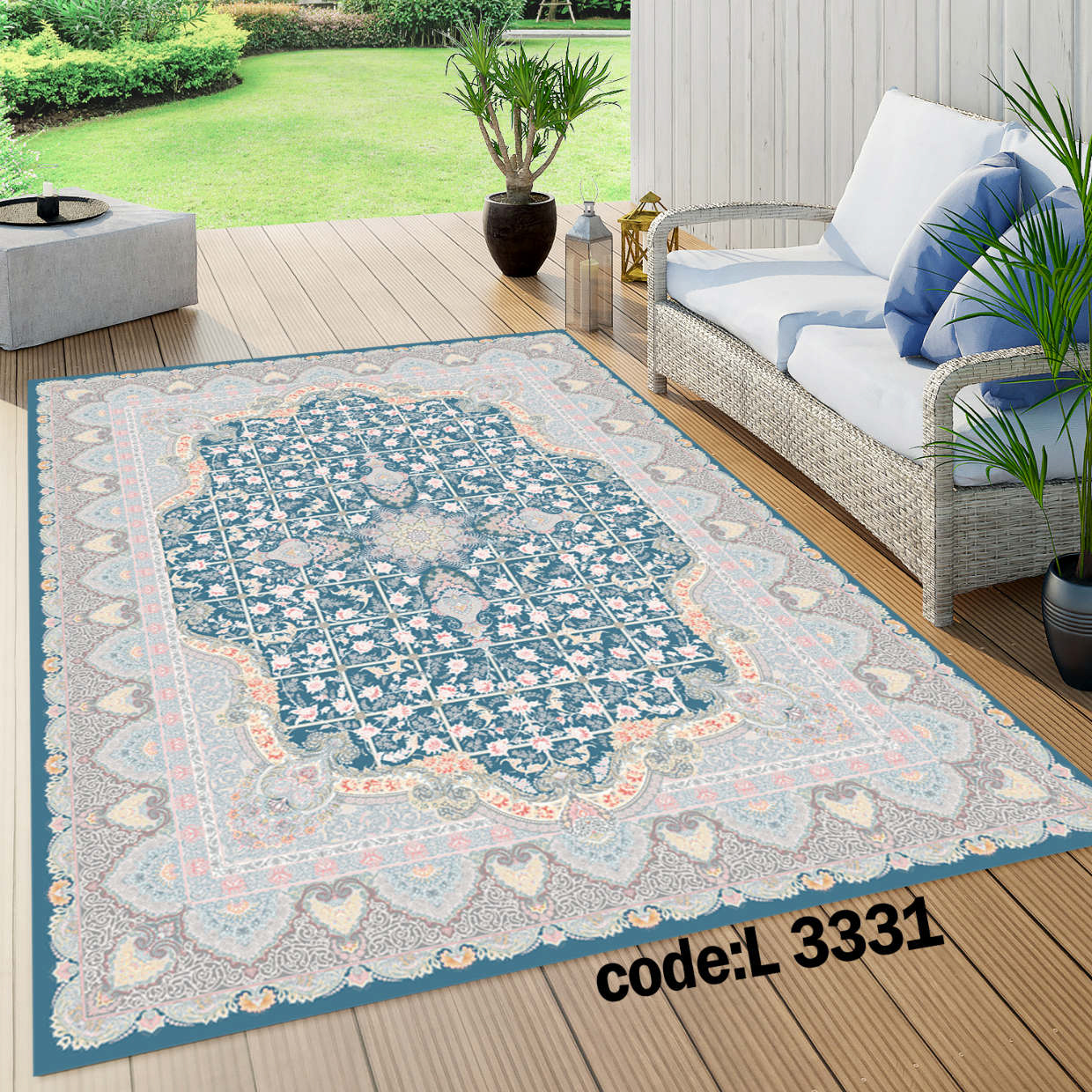 روفرشی کشدار (کاور فرش) و فرشینه و پادری کالای خواب متین کد L 3331